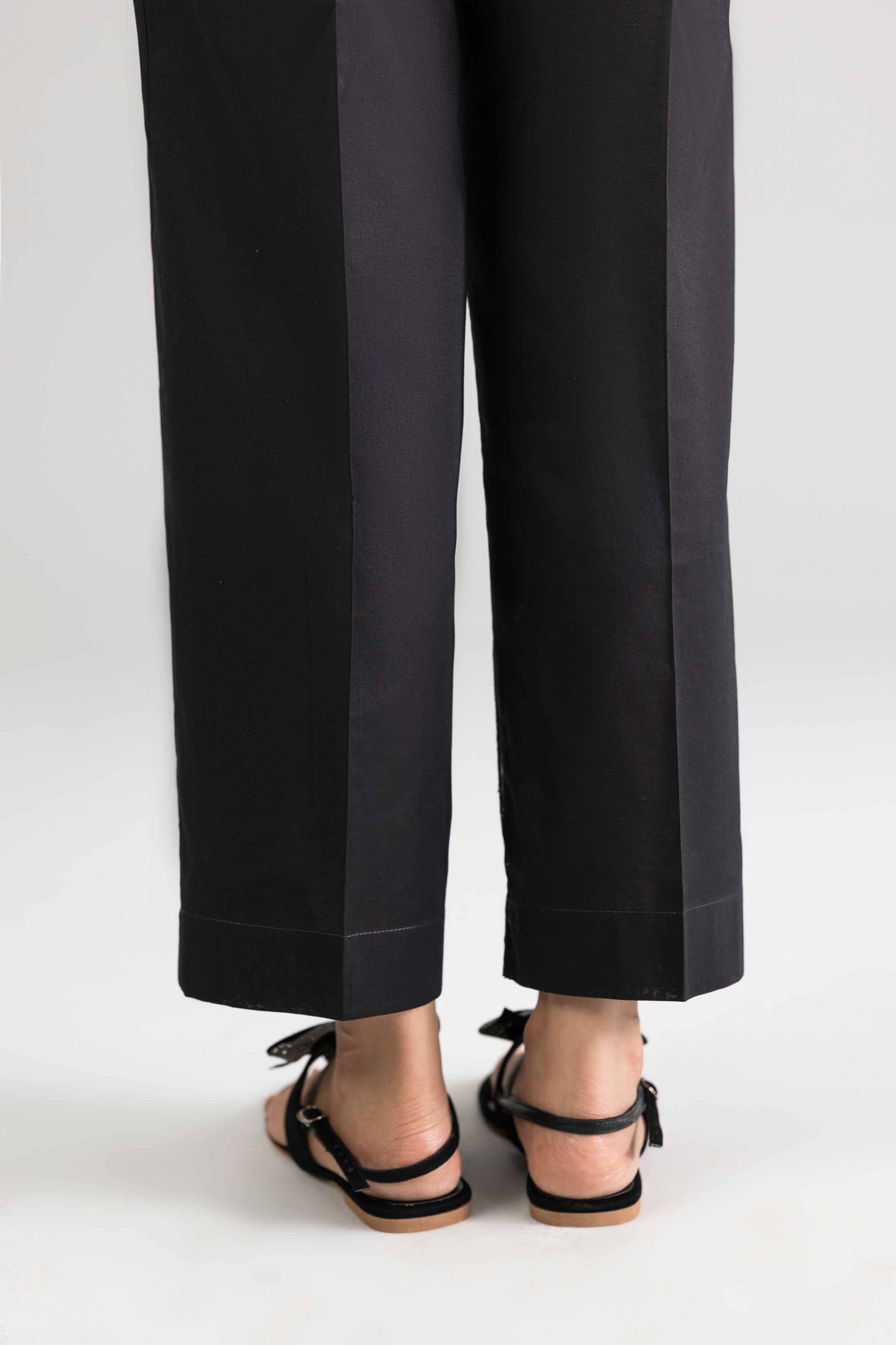 NishatUK - Black Embroidered Cambric 1-piece ready to wear trouser