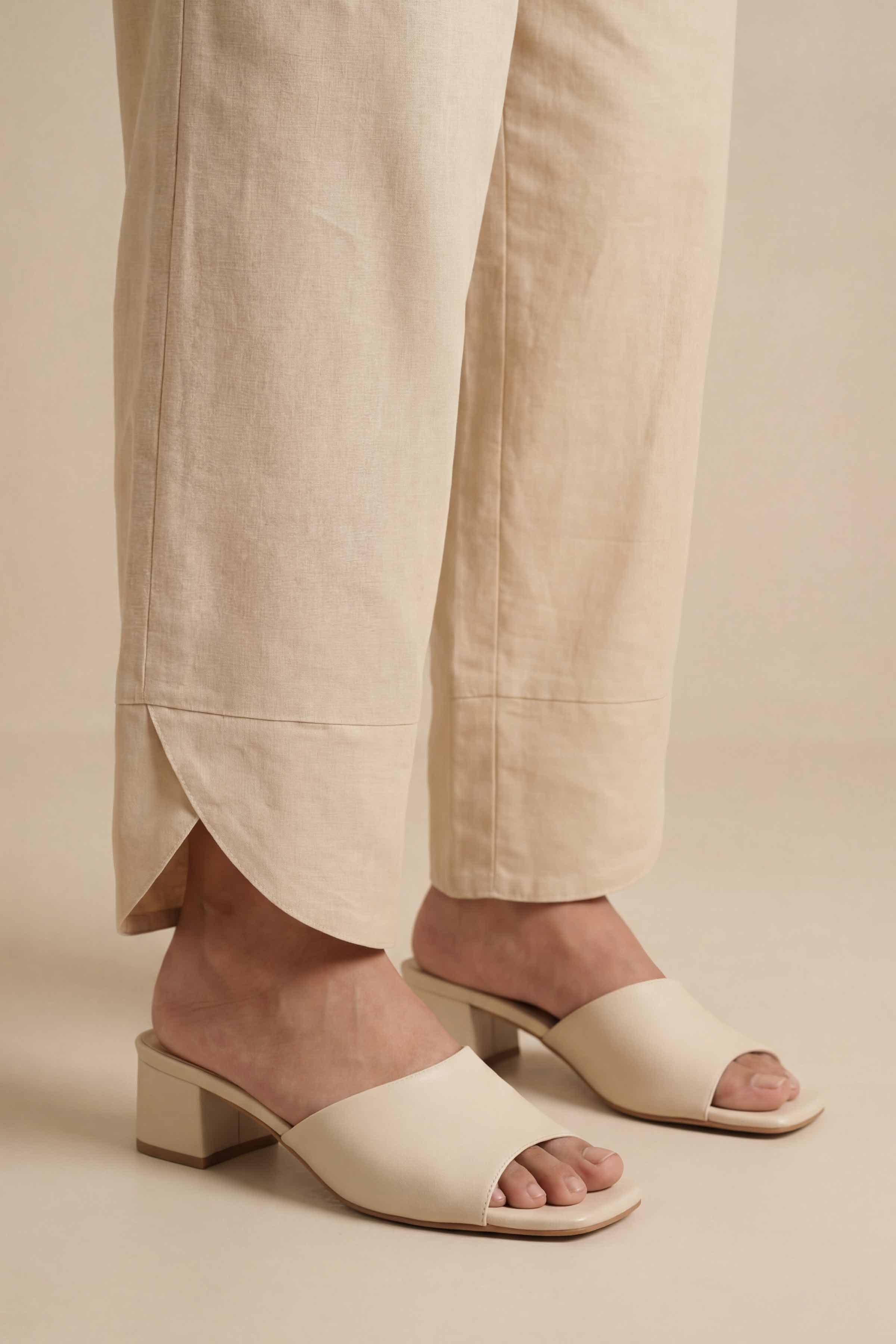 NishatUK - Beige Cambric Cambric 1-piece ready to wear Trouser