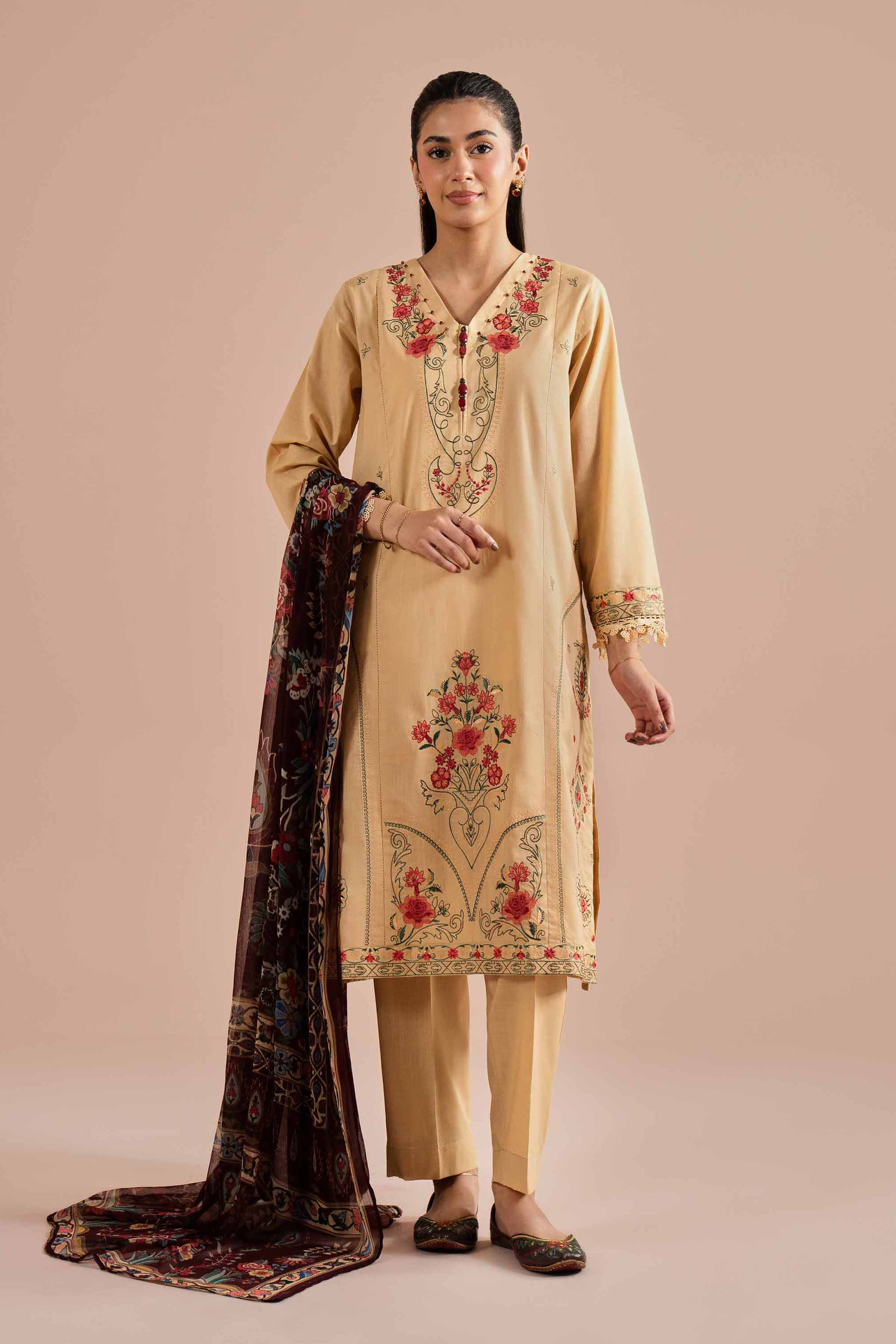 3 Piece - Embroidered Suit - PE26-67 for Women - Pret Collection | Nishat | Shop Online