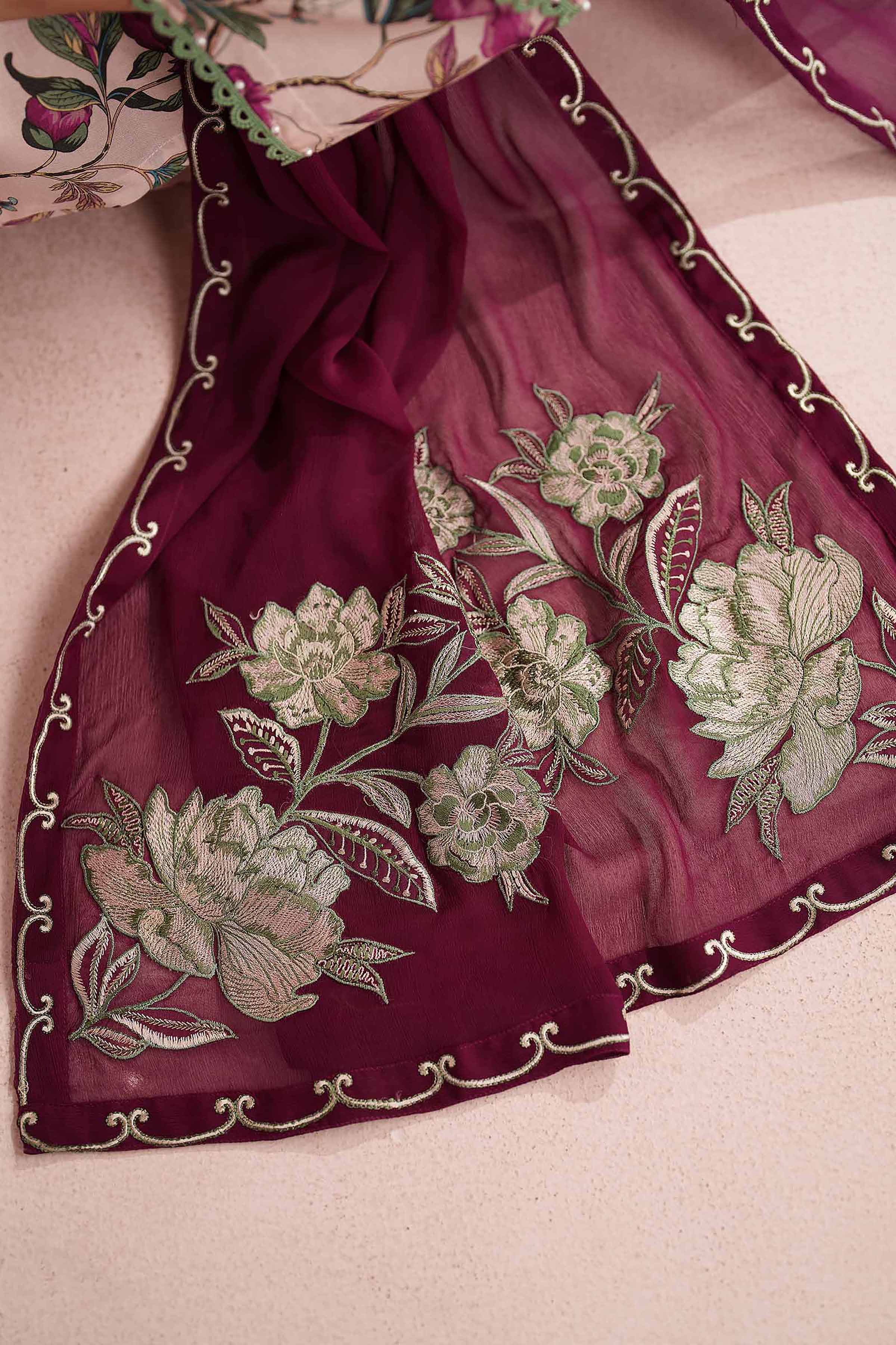 NishatUK - Multi Embroidered Lawn 3-piece ready to wear Suit