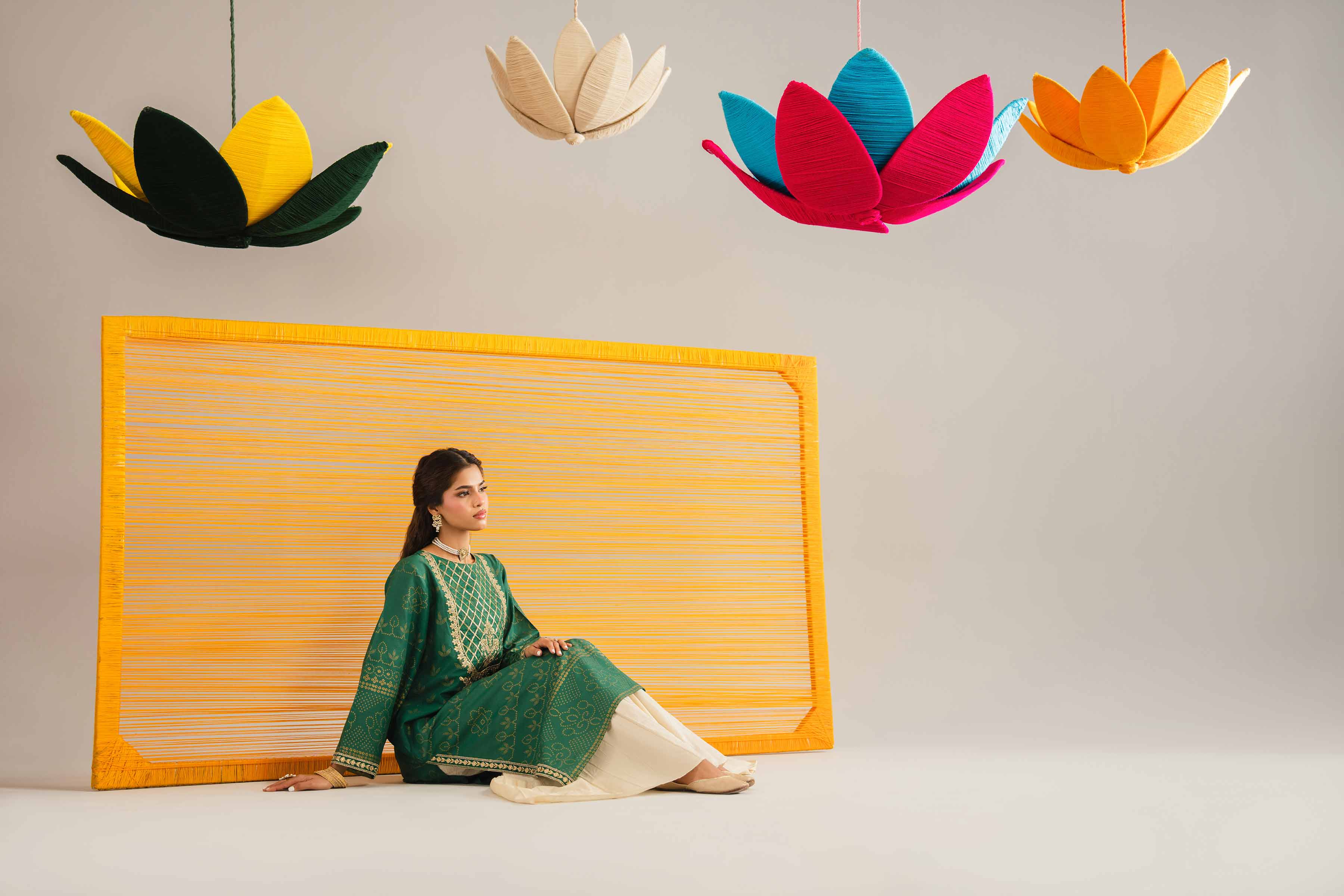 NishatUK - Green Embroidered Lawn 1-piece ready to wear Shirt