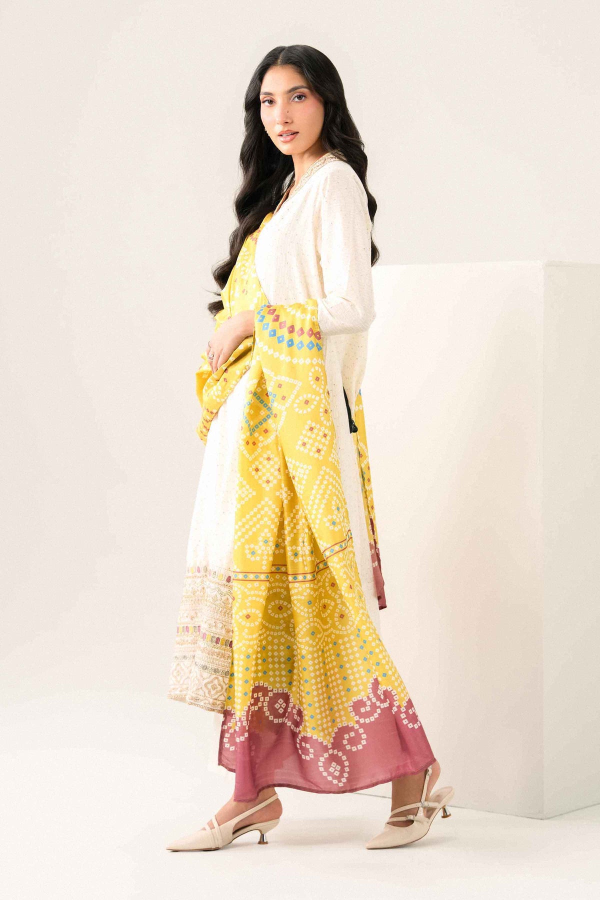 Nishat UK - Off White Embroidered Monar 3 Pieces ready to wear Suit