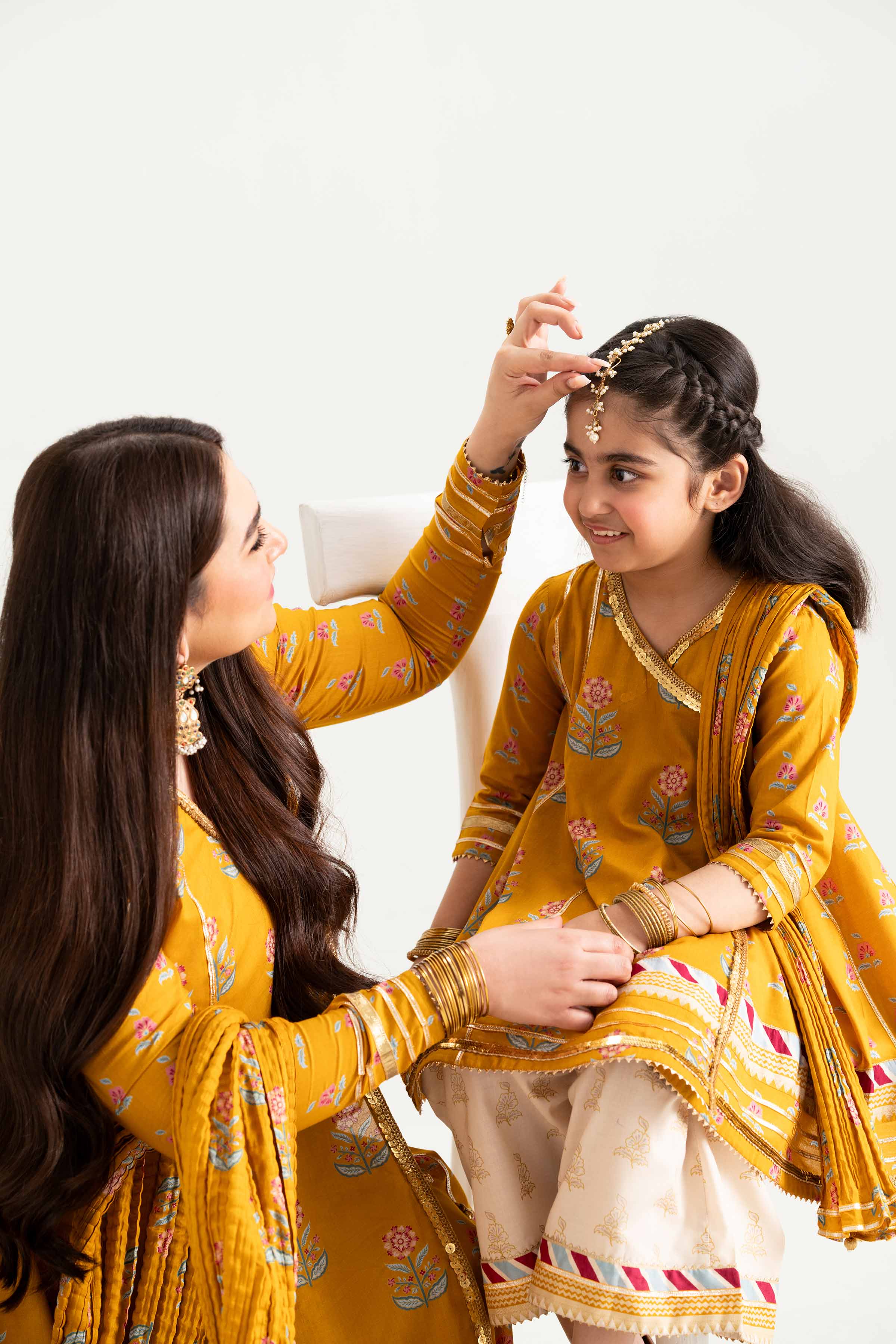 NishatUK - Mustard Printed Lawn 3-piece ready to wear Suit