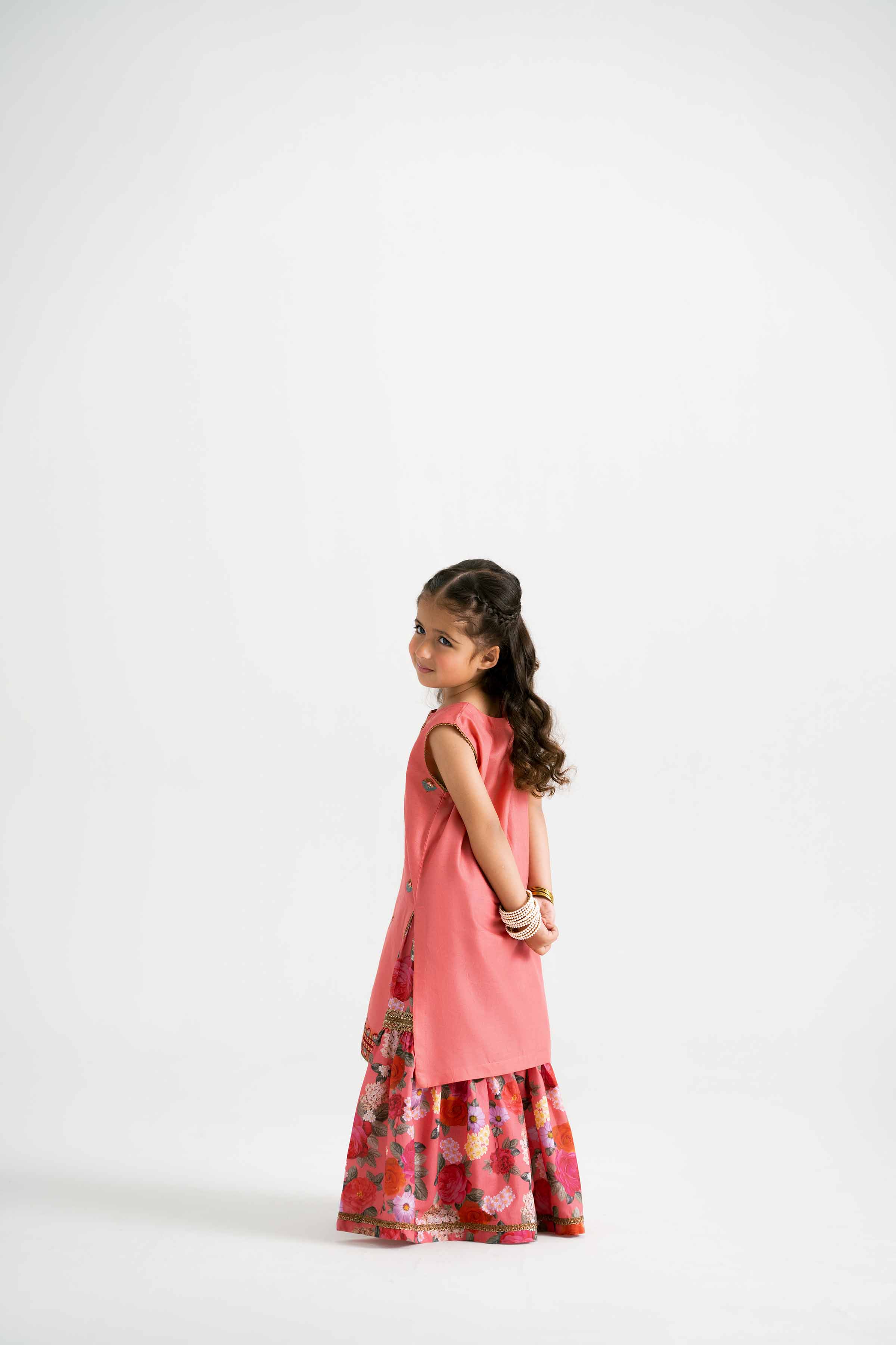 NishatUK - Coral Embroidered  Lawn 2-piece ready to wear Dress
