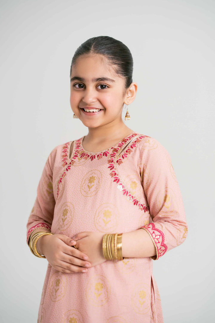 NishatUK - Pink Embroidered  Lawn 3-piece ready to wear Suit