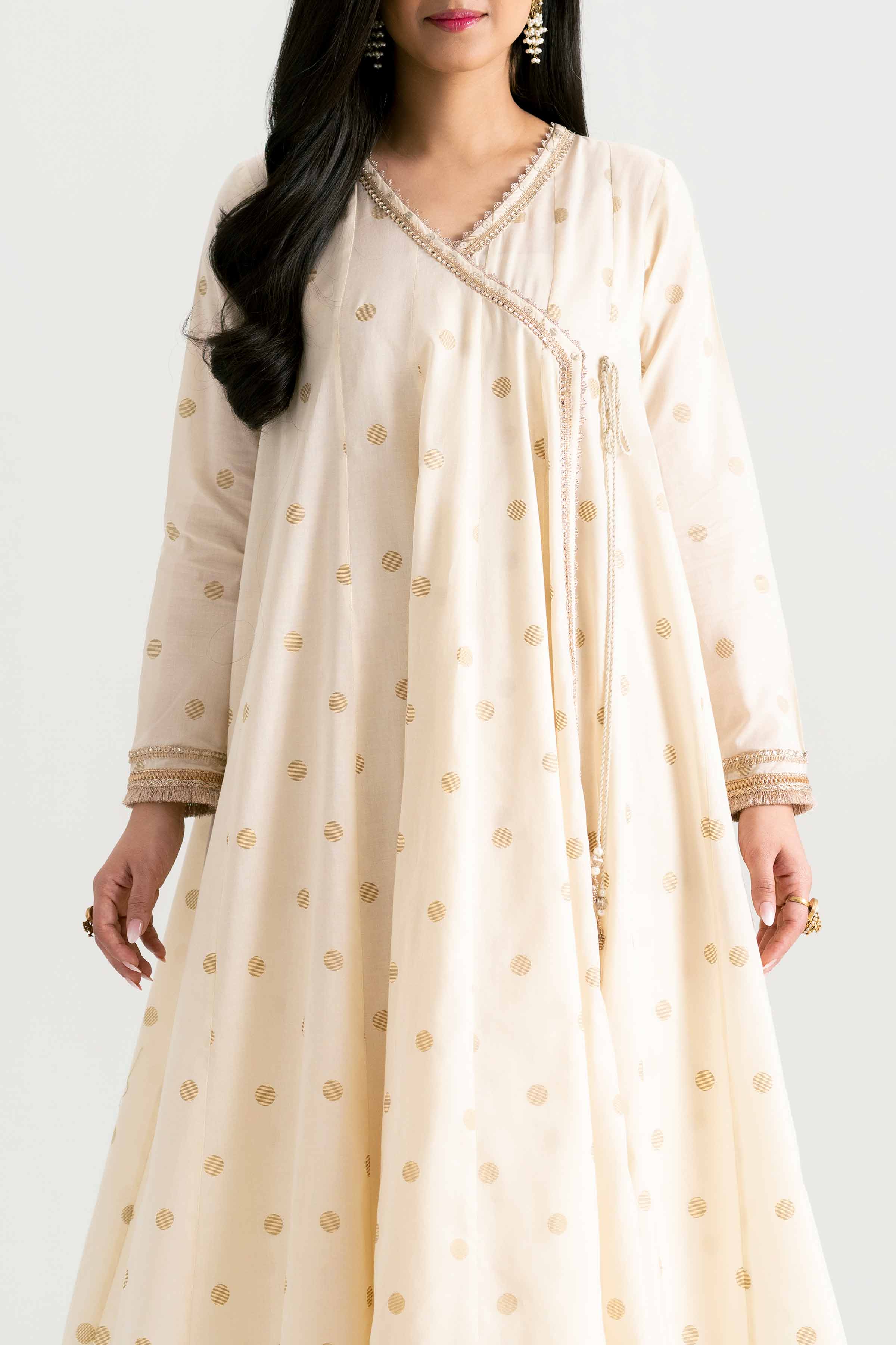 NishatUK - Off White Printed Lawn 2-piece ready to wear Dress