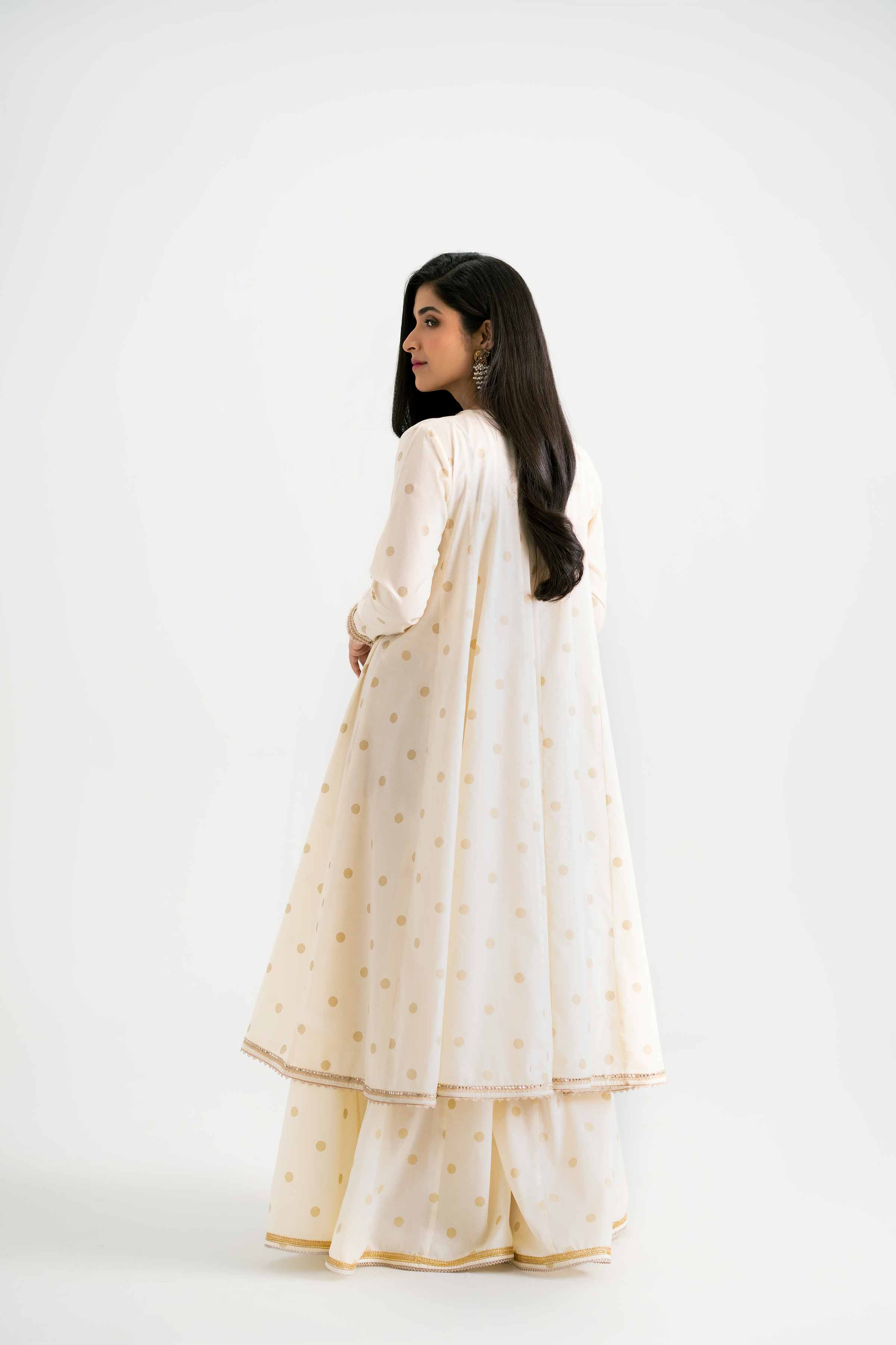 NishatUK - Off White Printed Lawn 2-piece ready to wear Dress