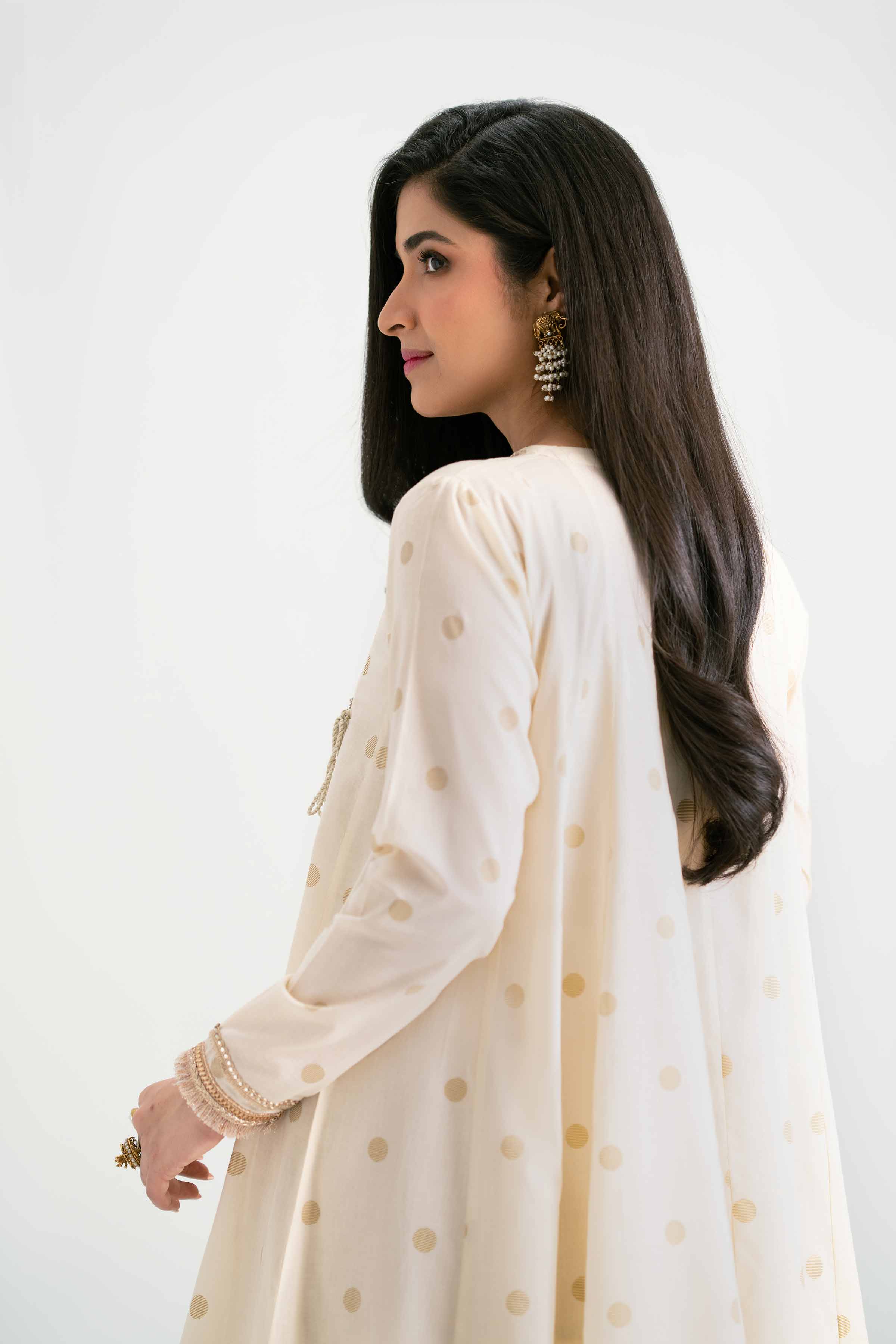 NishatUK - Off White Printed Lawn 2-piece ready to wear Dress