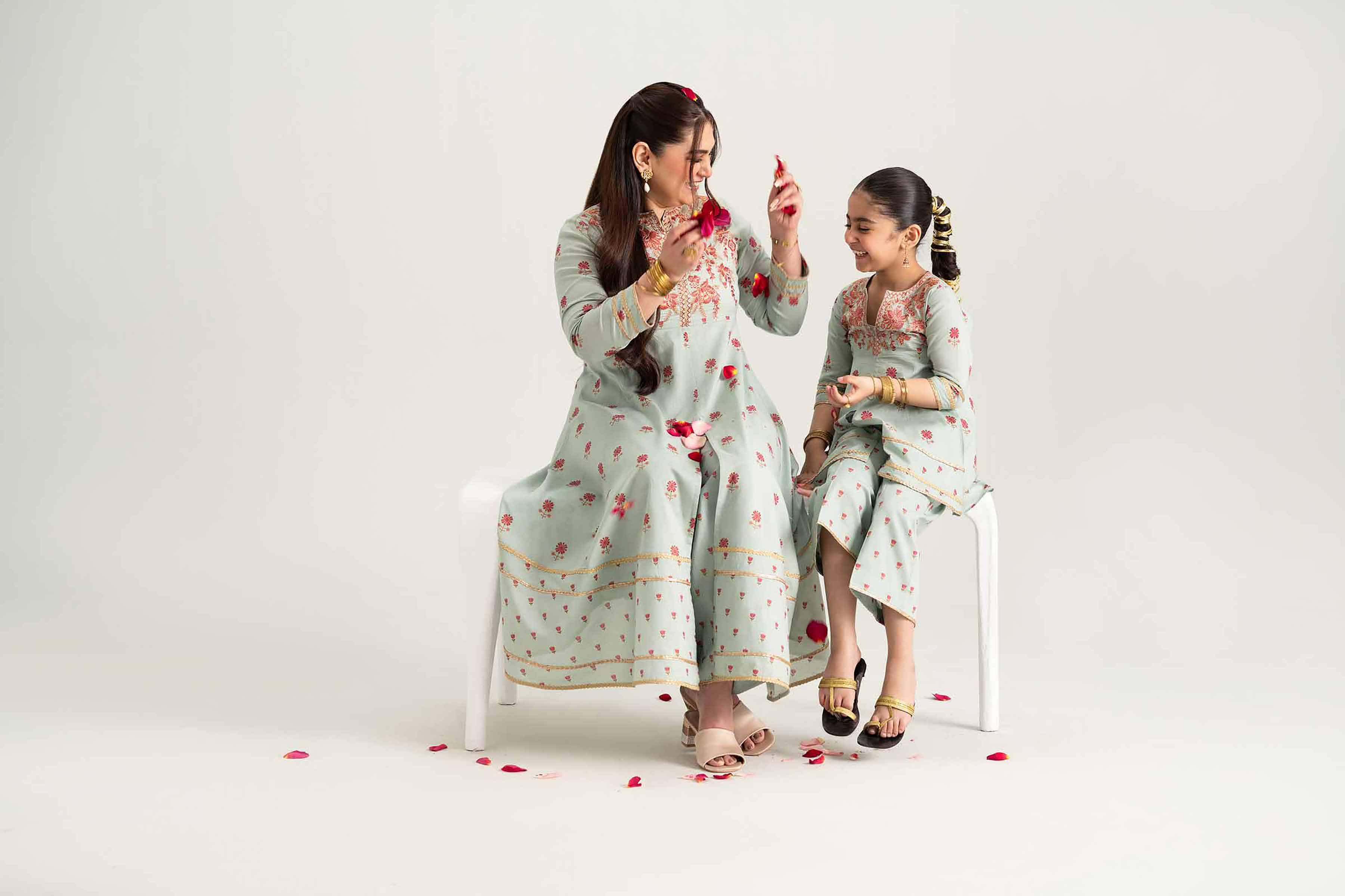 NishatUK - Aqua Embroidered  Lawn 2-piece ready to wear Dress