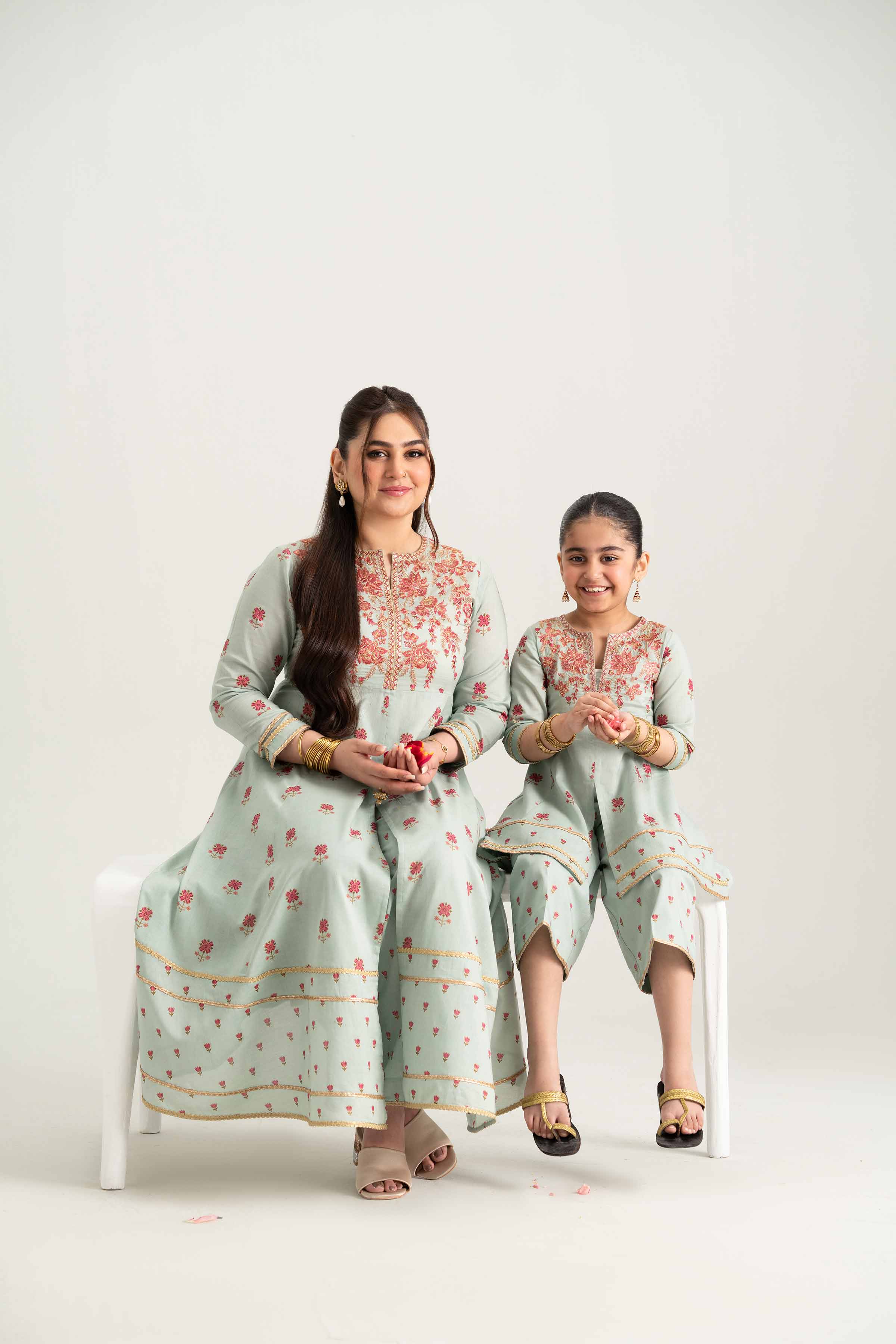 NishatUK - Aqua Embroidered  Lawn 2-piece ready to wear Dress