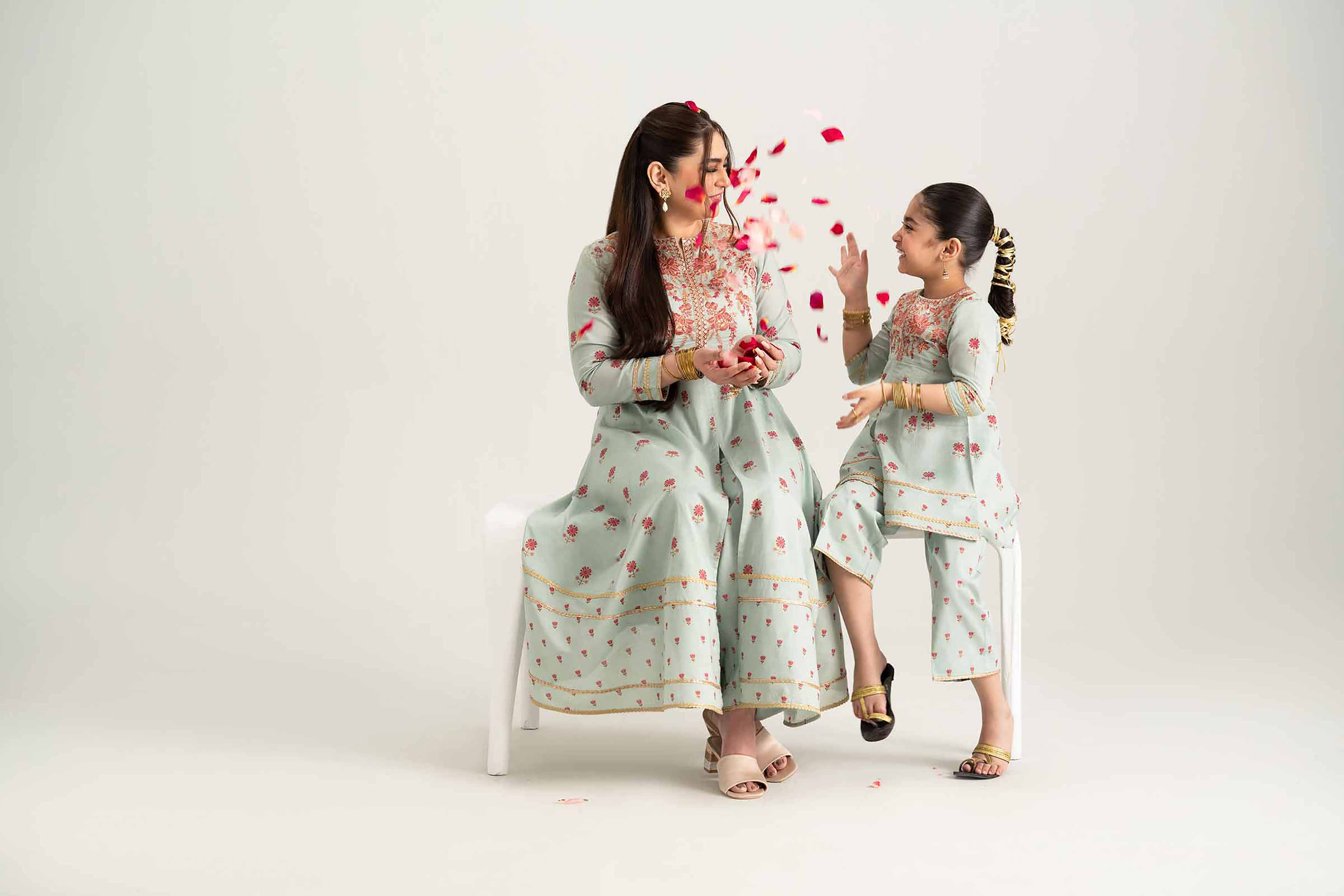 NishatUK - Aqua Embroidered  Lawn 2-piece ready to wear Dress