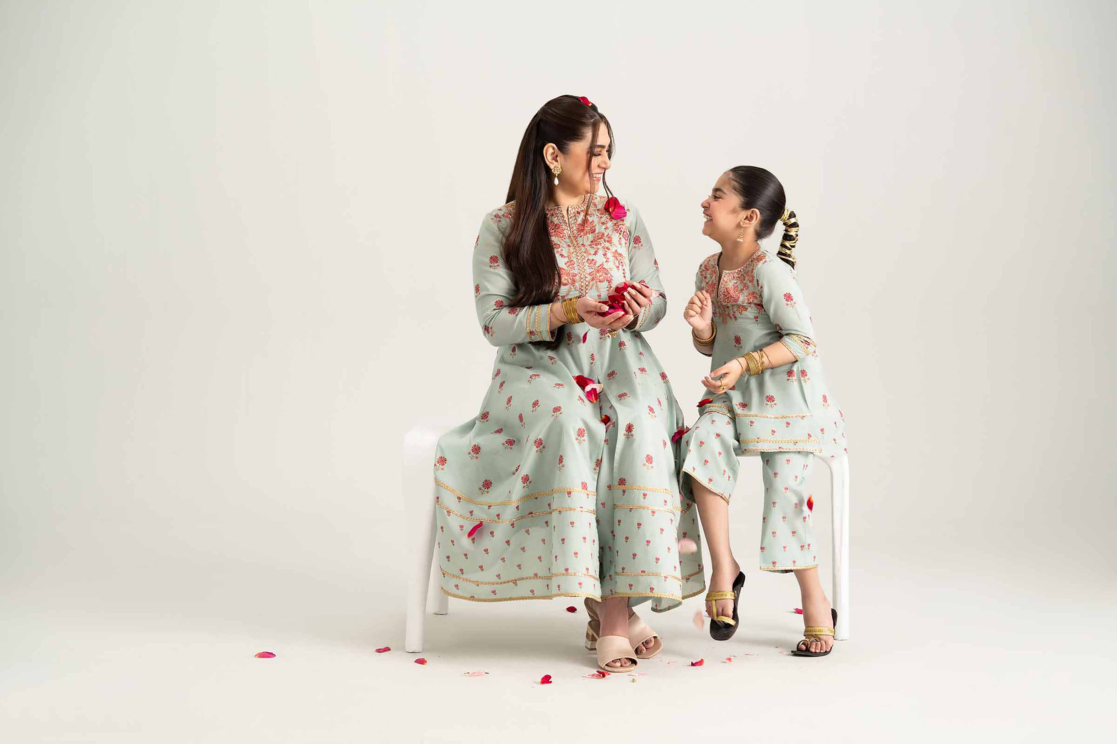 NishatUK - Aqua Embroidered  Lawn 2-piece ready to wear Dress