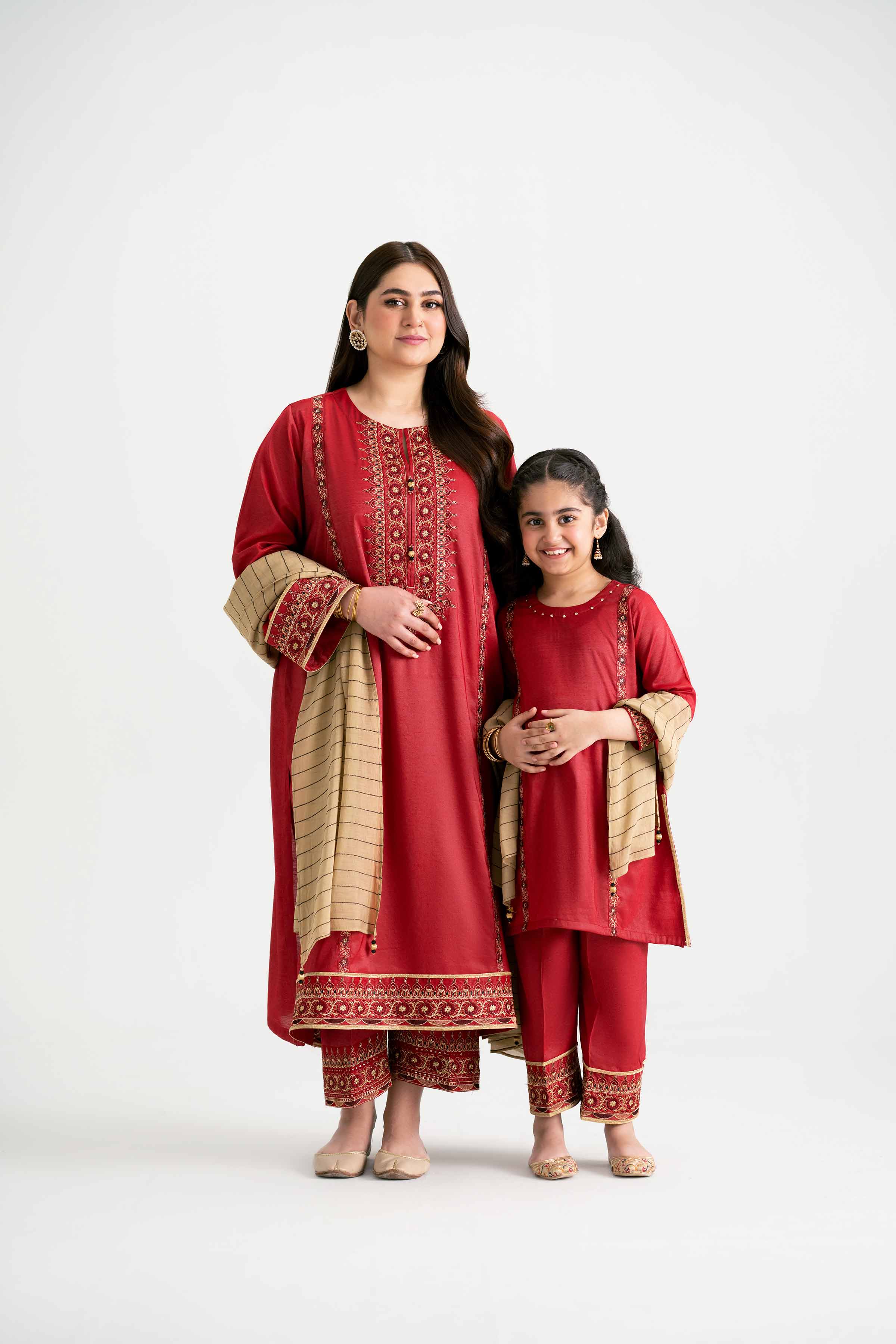 NishatUK - Ivory Embroidered   Nylon Viscose 3-piece ready to wear Suit