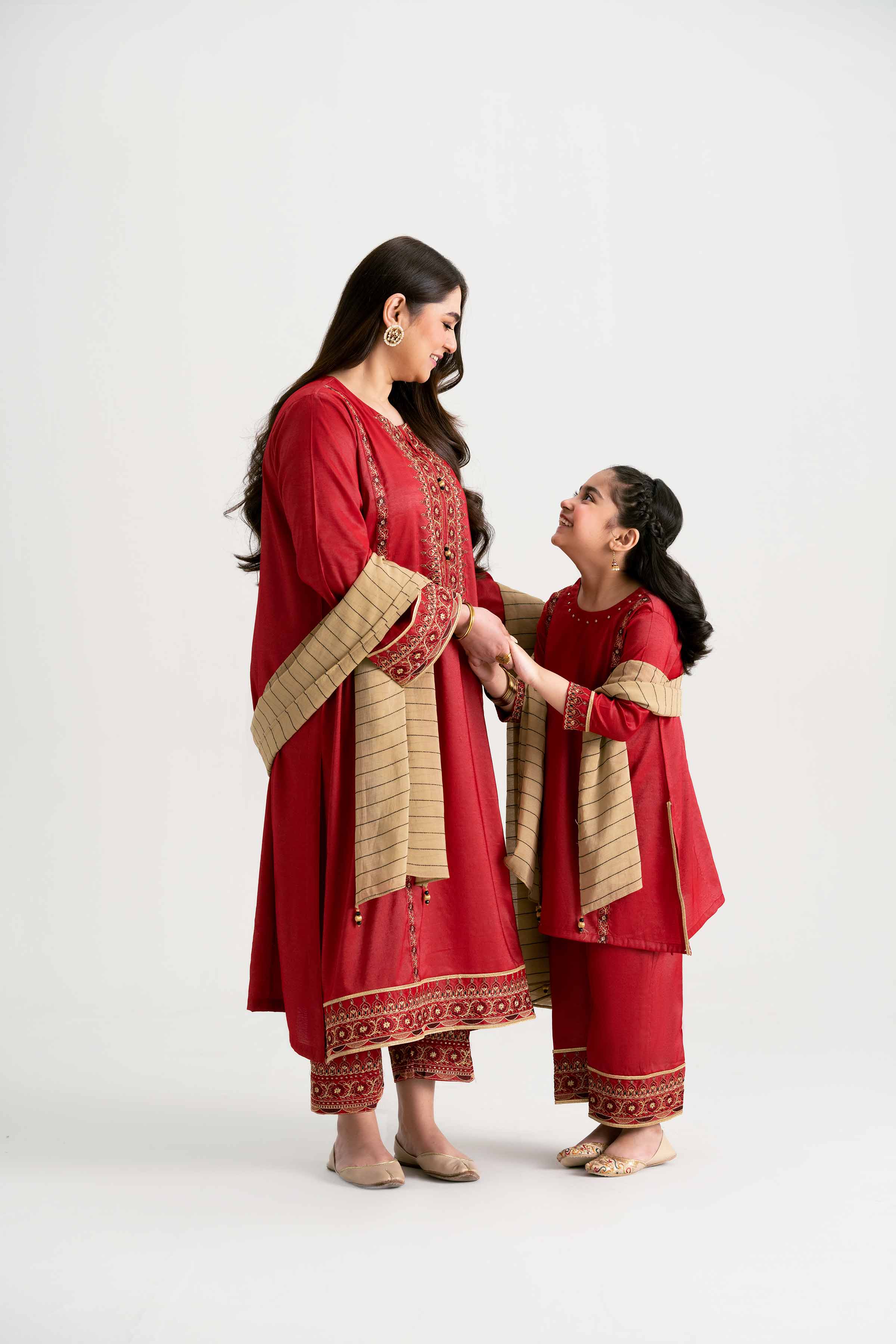 NishatUK - Ivory Embroidered   Nylon Viscose 3-piece ready to wear Suit