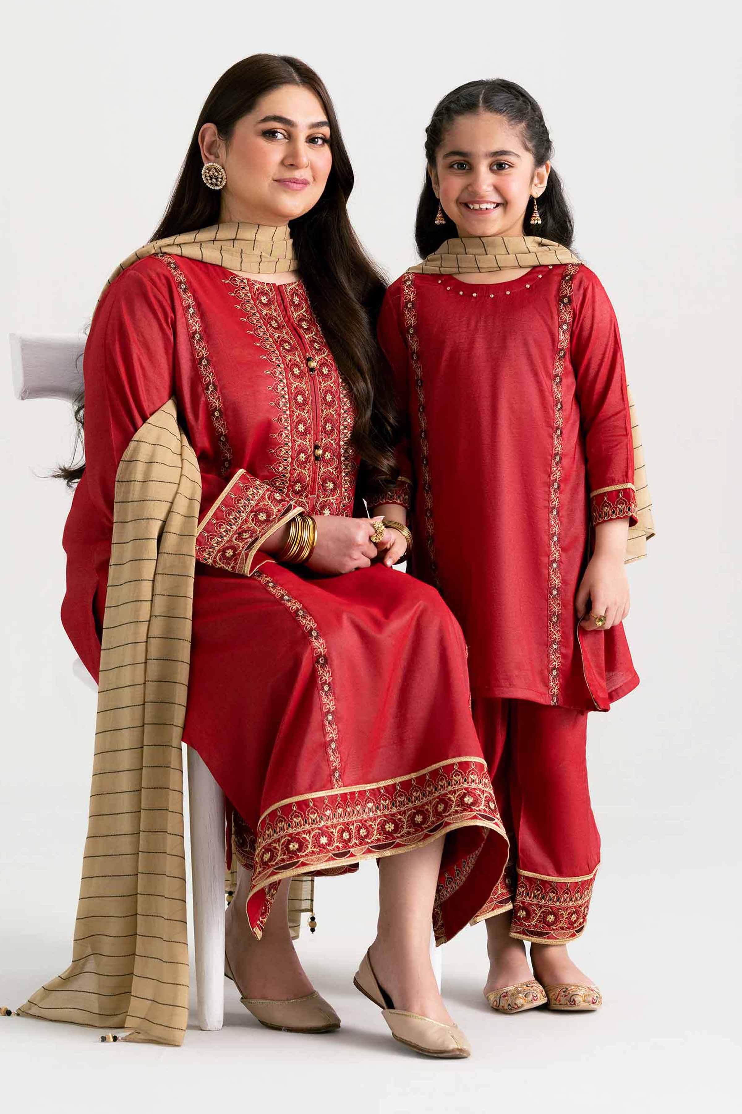 NishatUK - Ivory Embroidered   Nylon Viscose 3-piece ready to wear Suit