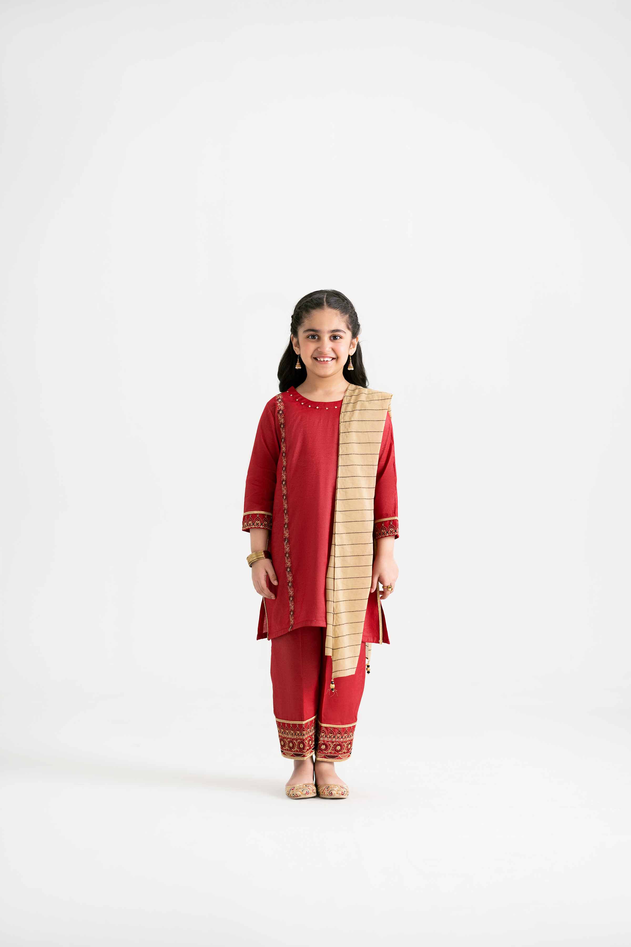 NishatUK - Ivory Embroidered   Nylon Viscose 3-piece ready to wear Suit