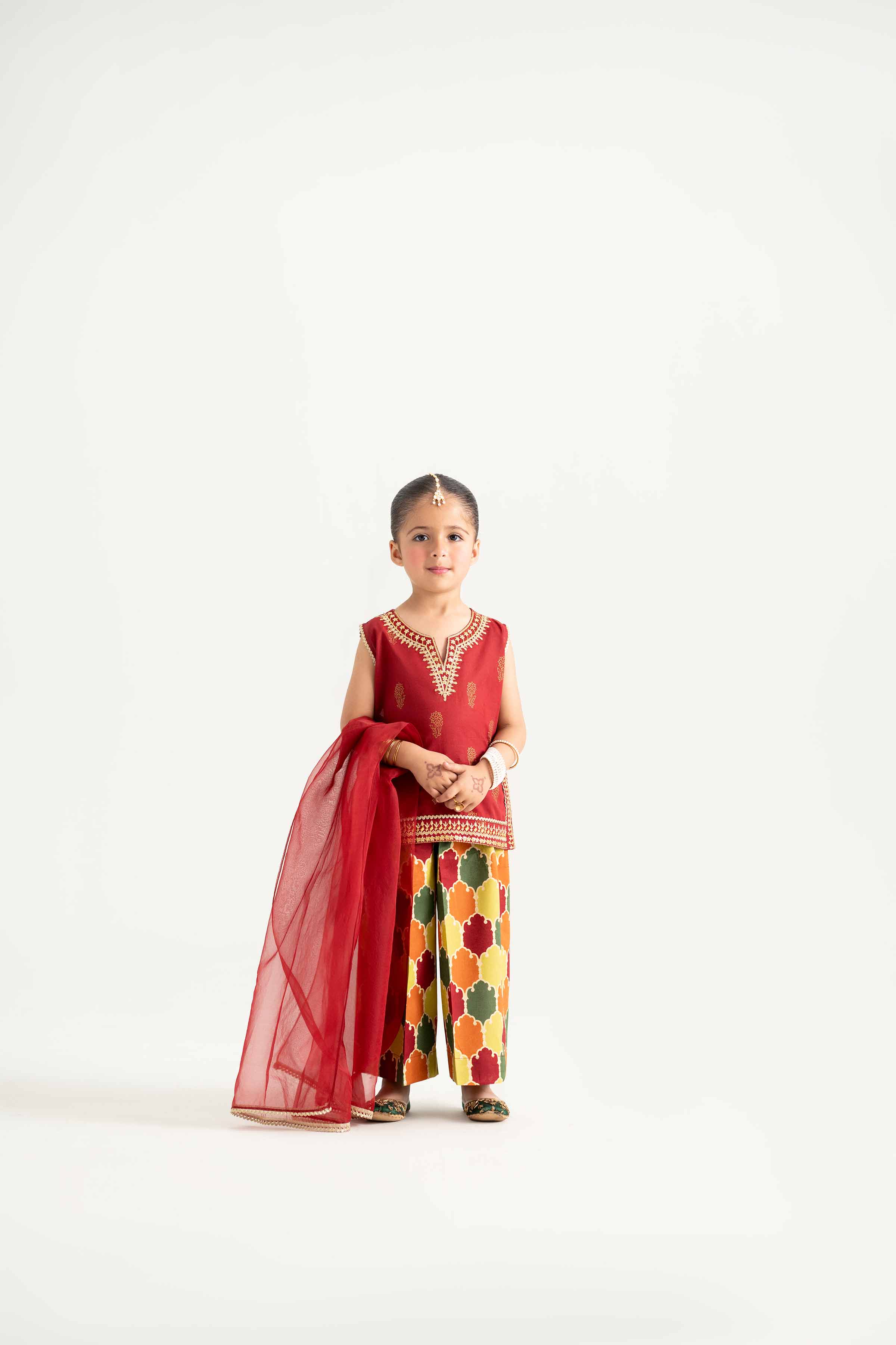 NishatUK - Maroon Embroidered  Lawn 3-piece ready to wear Suit