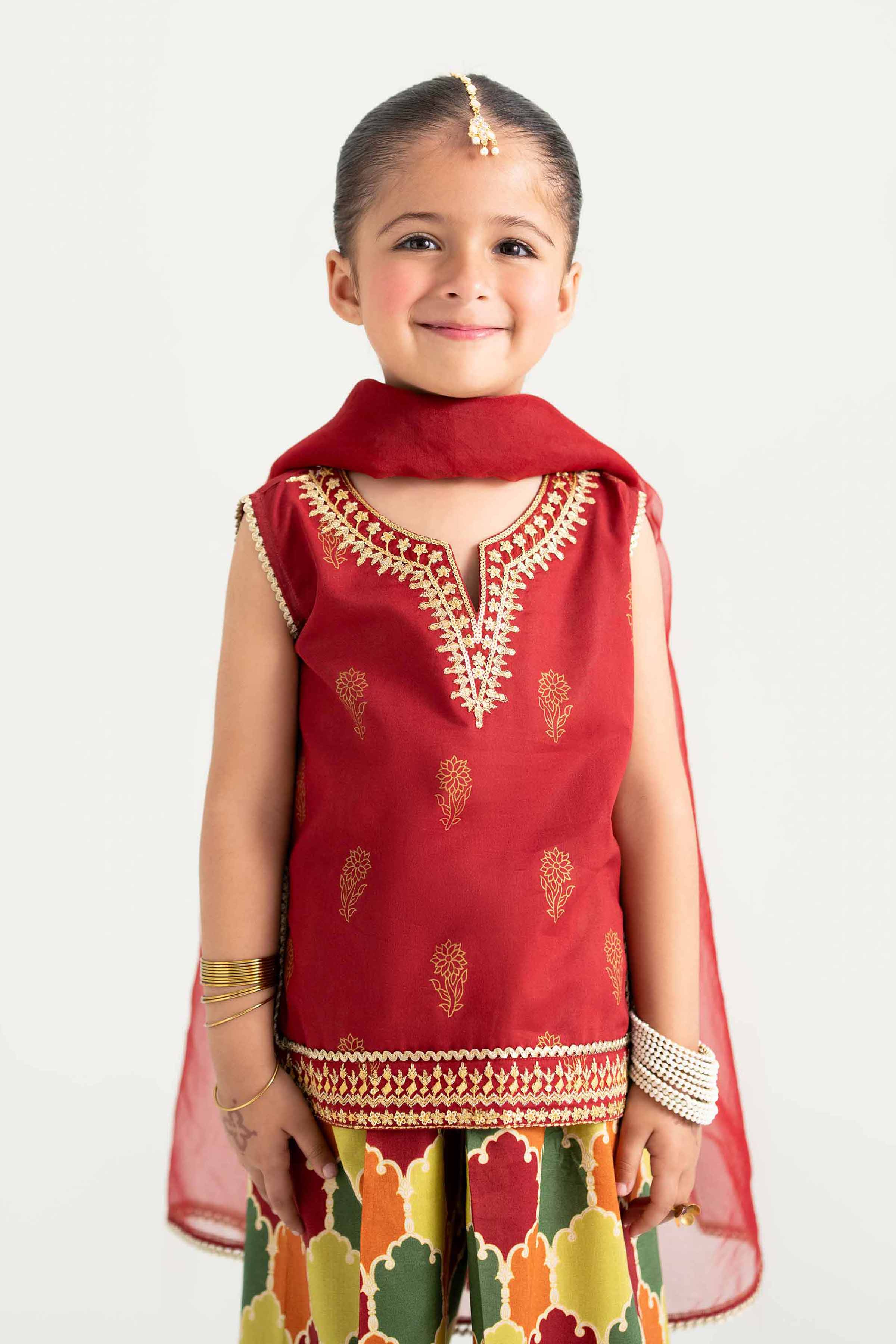 NishatUK - Maroon Embroidered  Lawn 3-piece ready to wear Suit