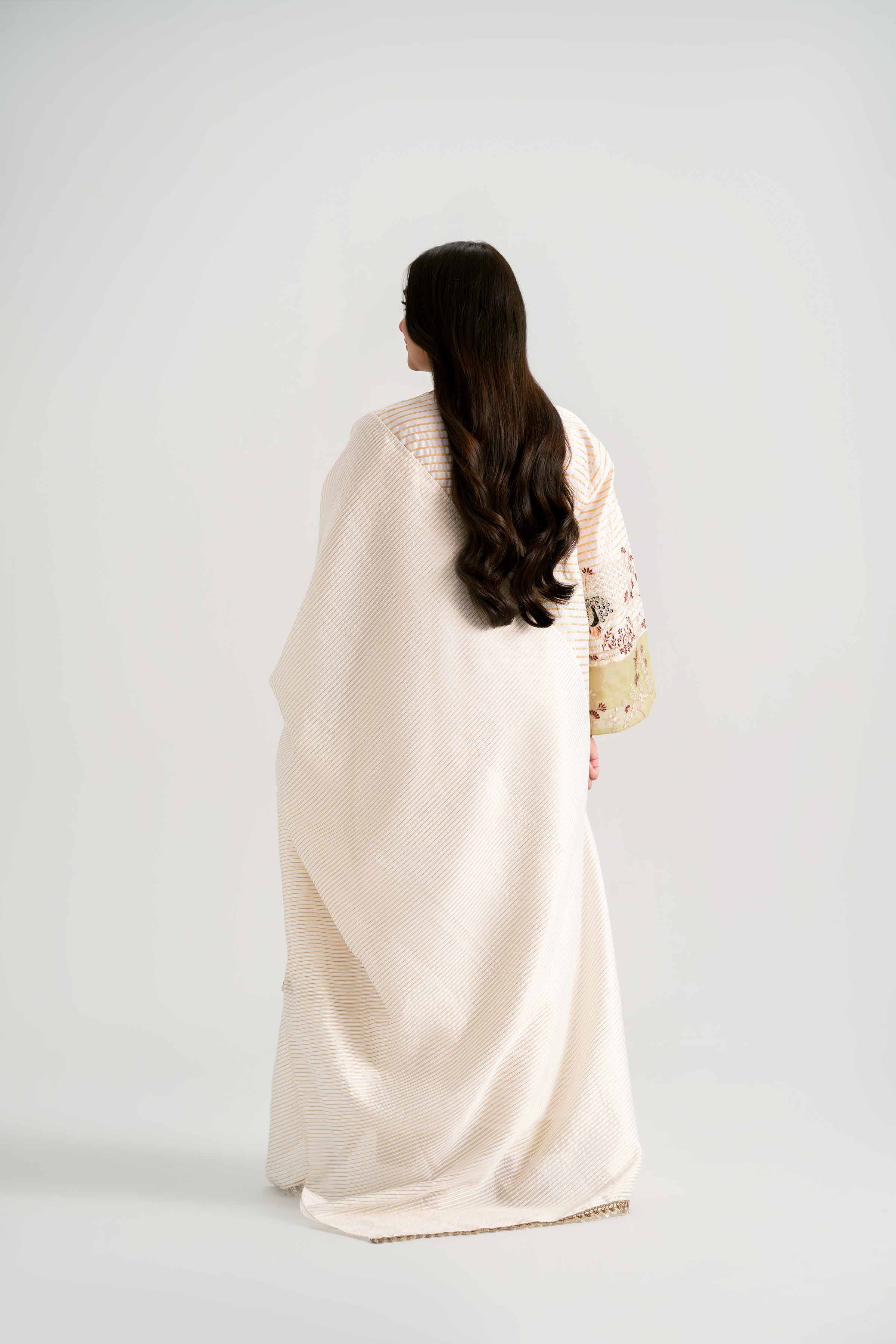 NishatUK - Off White Embroidered  Cotton 3-piece ready to wear Suit