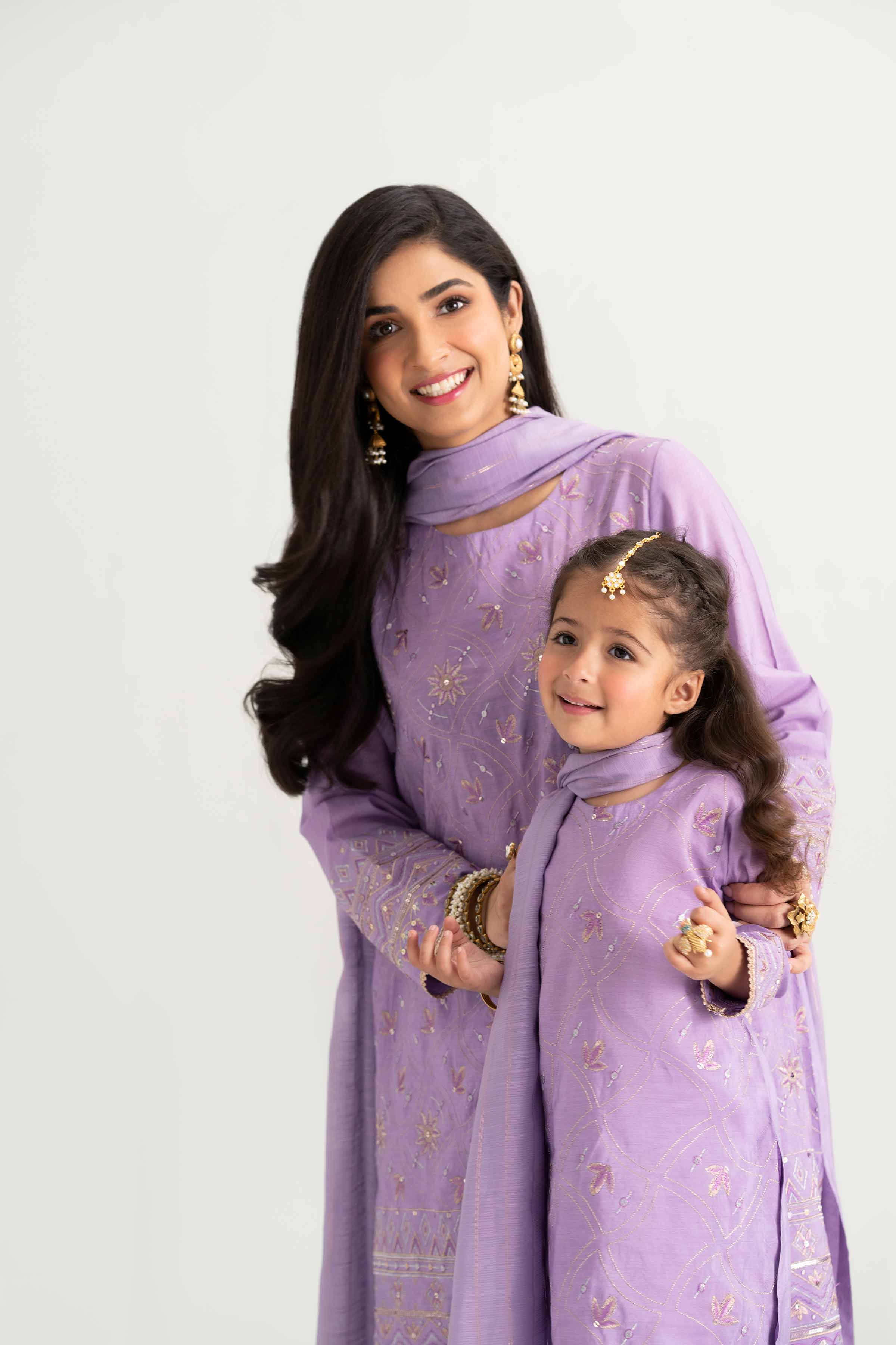 NishatUK - Purple Embroidered   Nylon Viscose 3-piece ready to wear Suit
