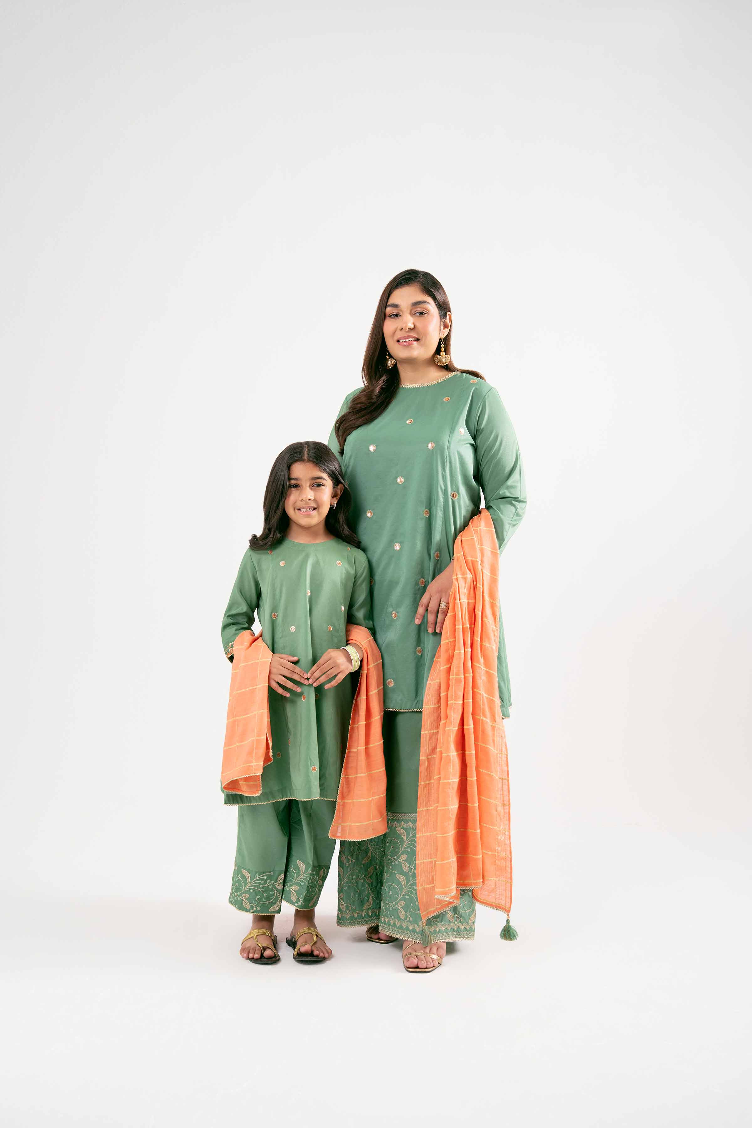 NishatUK - Green Embroidered   Nylon Viscose 3-piece ready to wear Suit