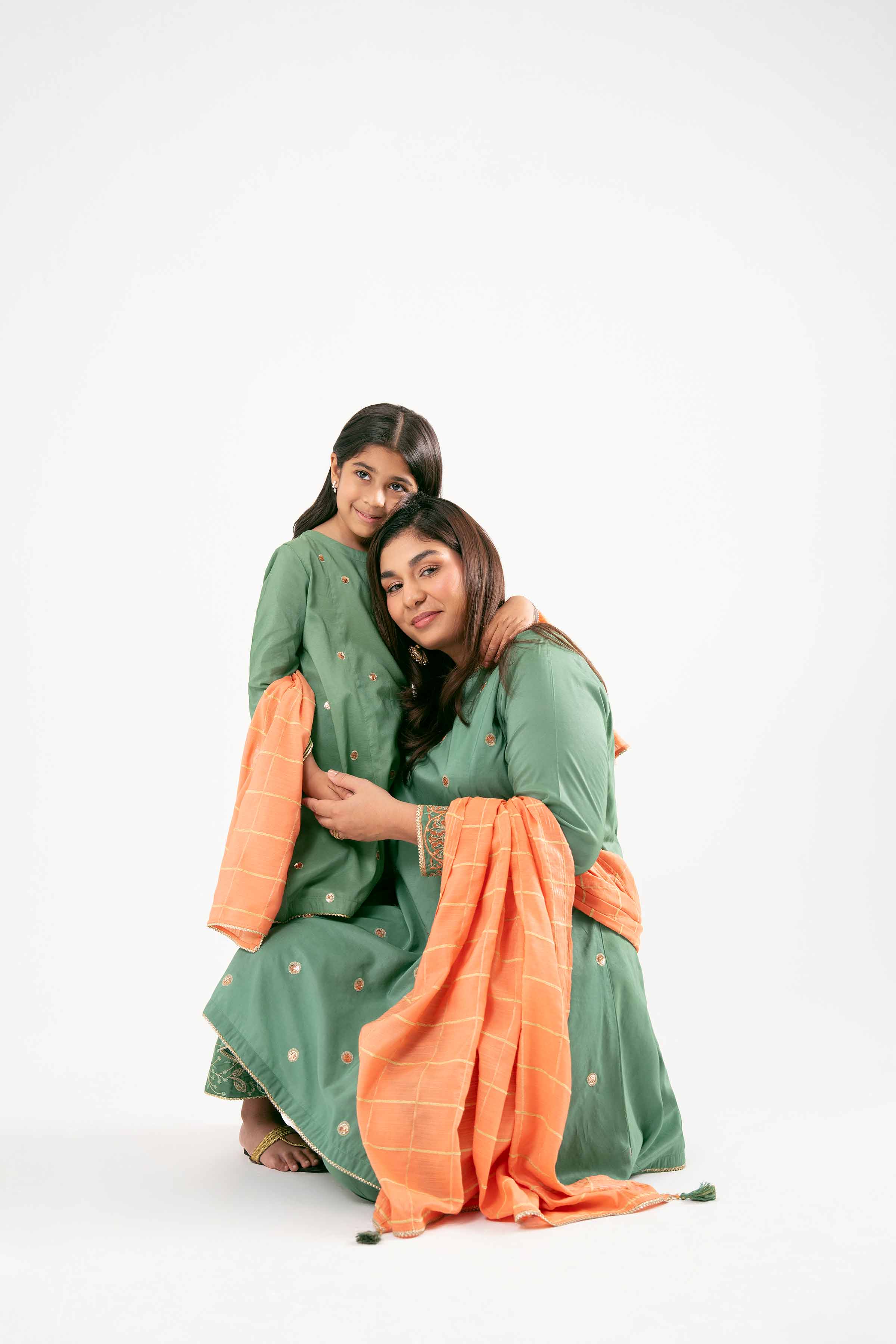 NishatUK - Green Embroidered   Nylon Viscose 3-piece ready to wear Suit