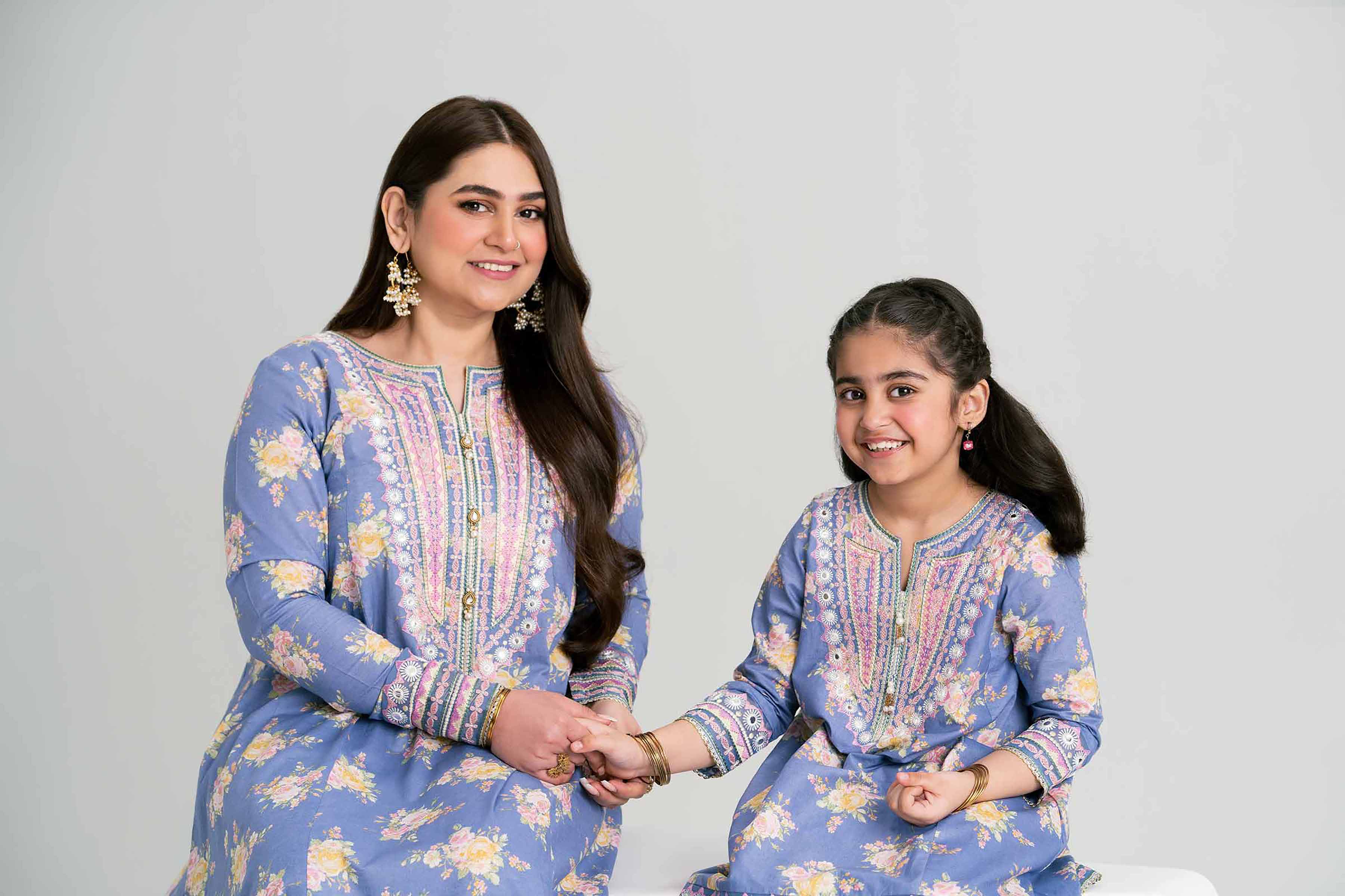 NishatUK - Blue Embroidered  Lawn 2-piece ready to wear Dress