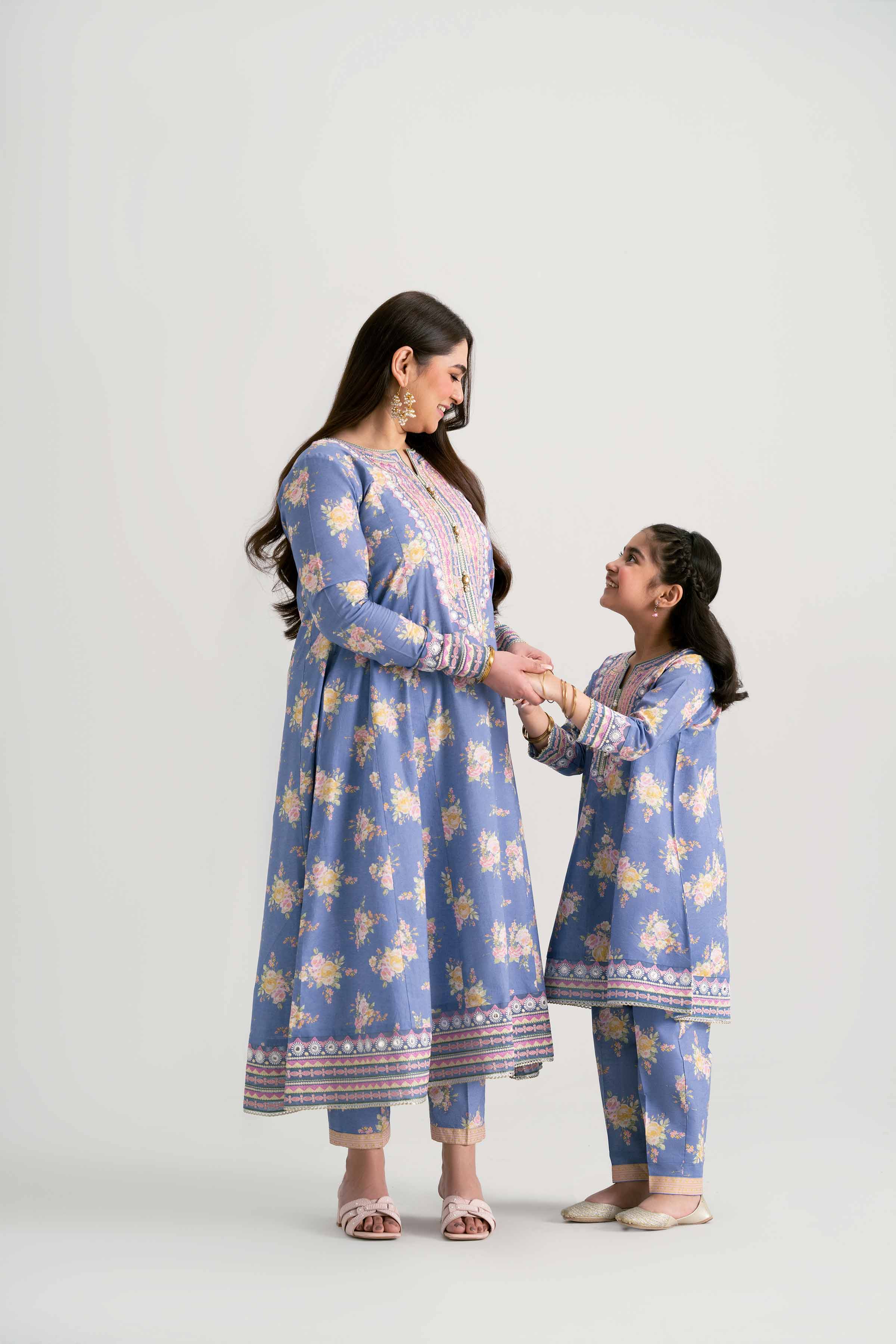 NishatUK - Blue Embroidered  Lawn 2-piece ready to wear Dress