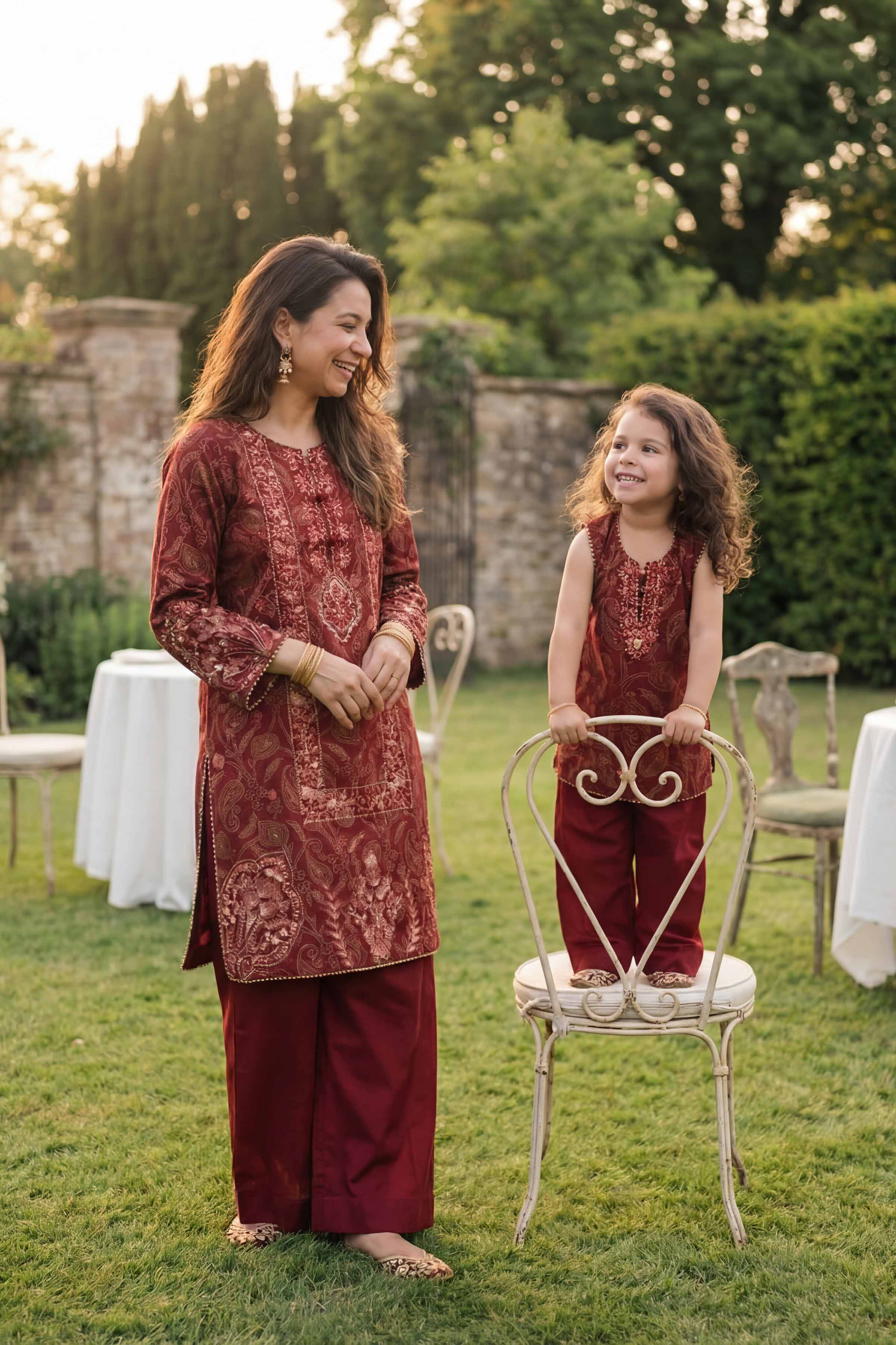 Nishat UK - Red Printed Lawn 2-piece ready to wear Dress
