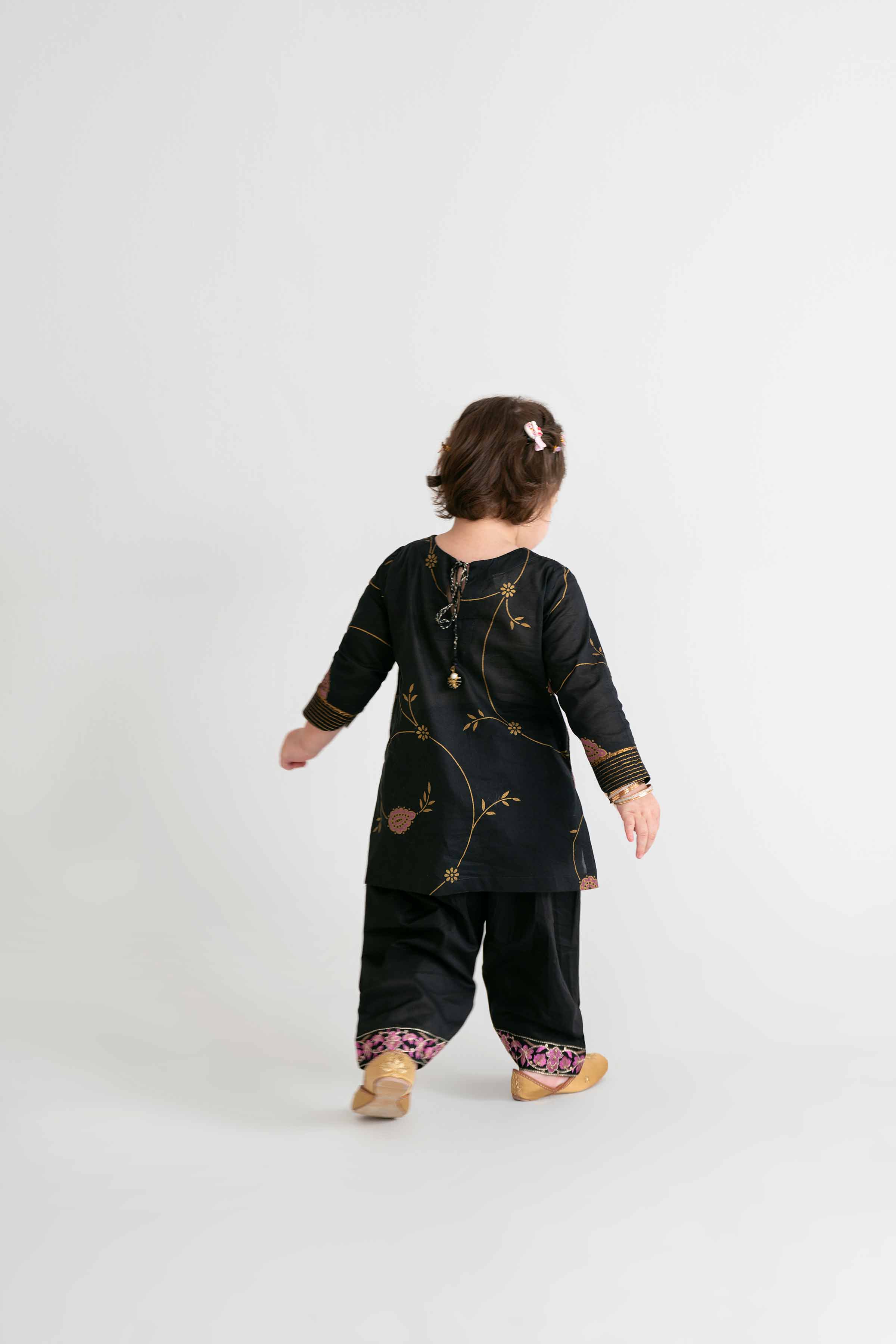 NishatUK - Black Embroidered Lawn 2-piece ready to wear Dress