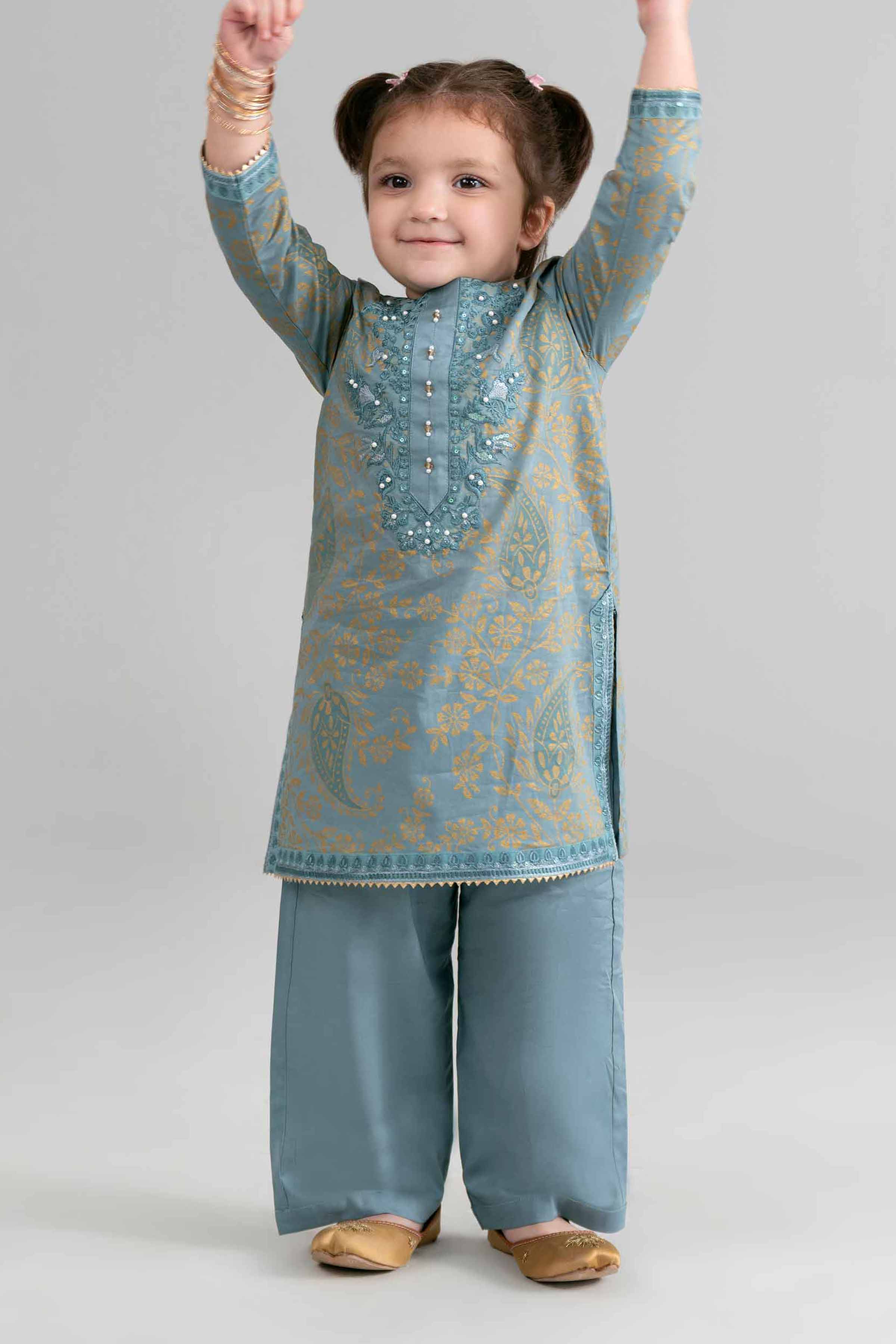 Nishat UK - Blue Embroidered Lawn 2 Pieces Ready To Wear Dress