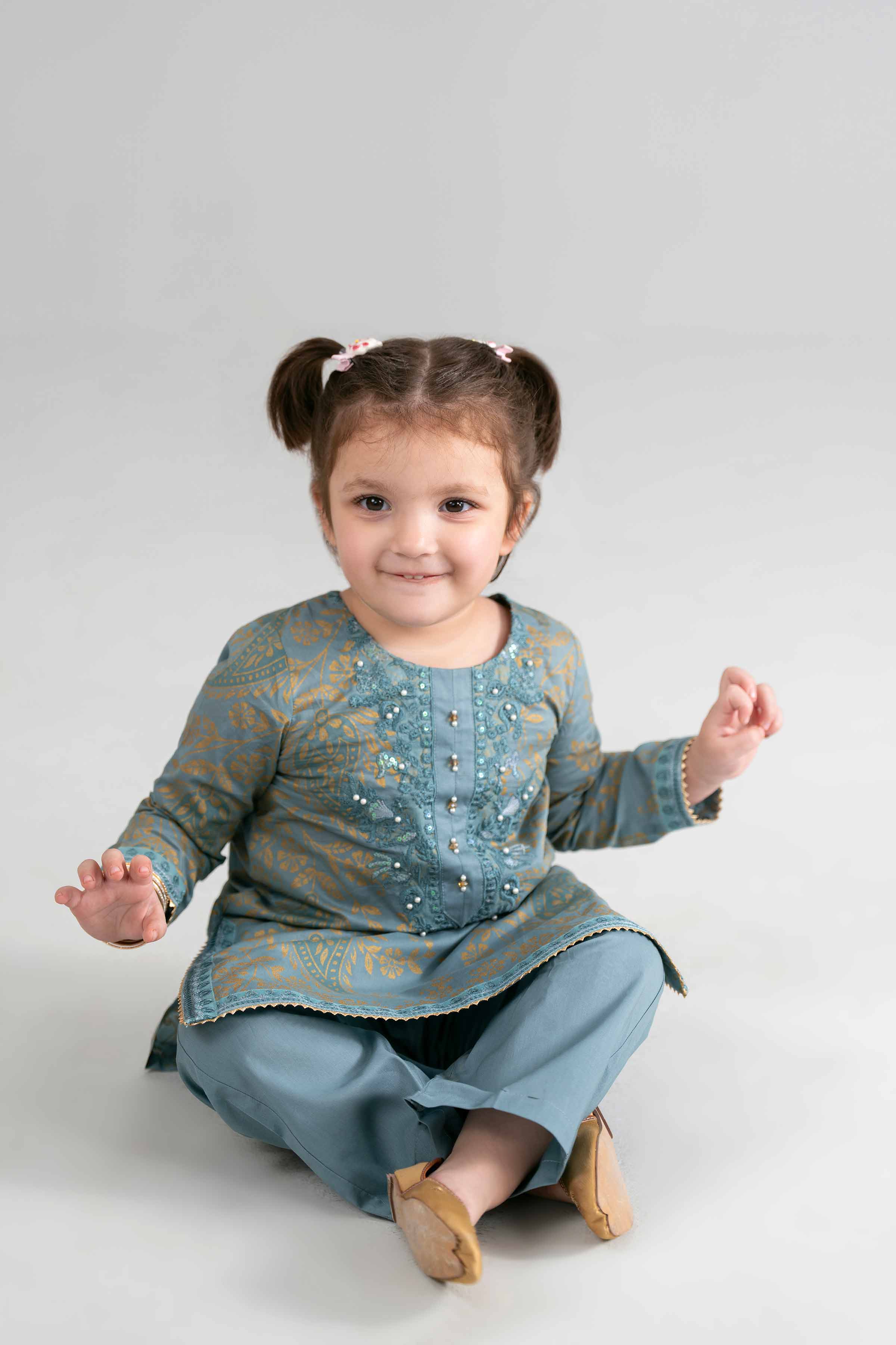 Nishat UK - Blue Embroidered Lawn 2 Pieces Ready To Wear Dress