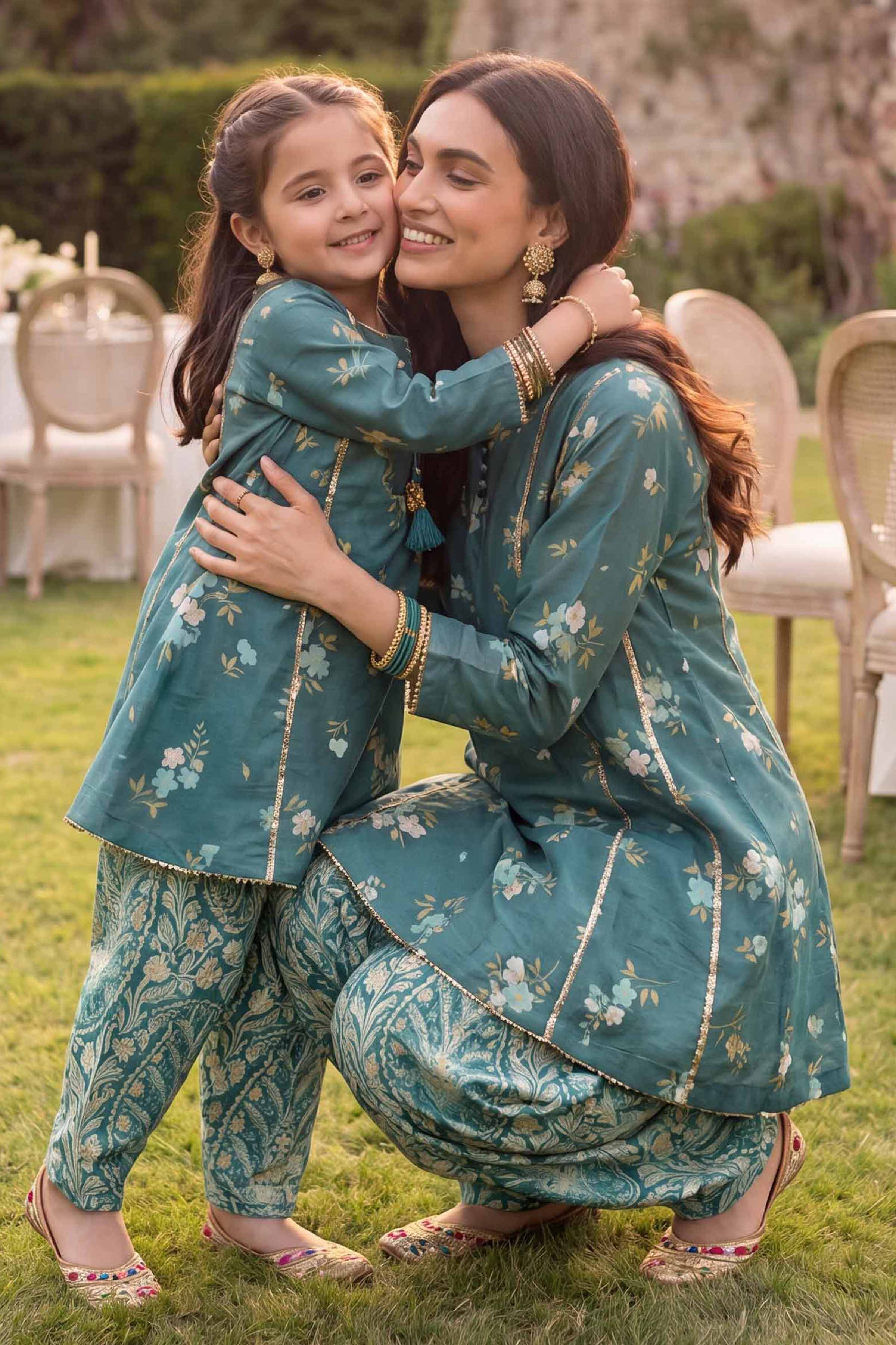 Nishat UK - Green Printed Lawn 2-piece ready to wear Dress