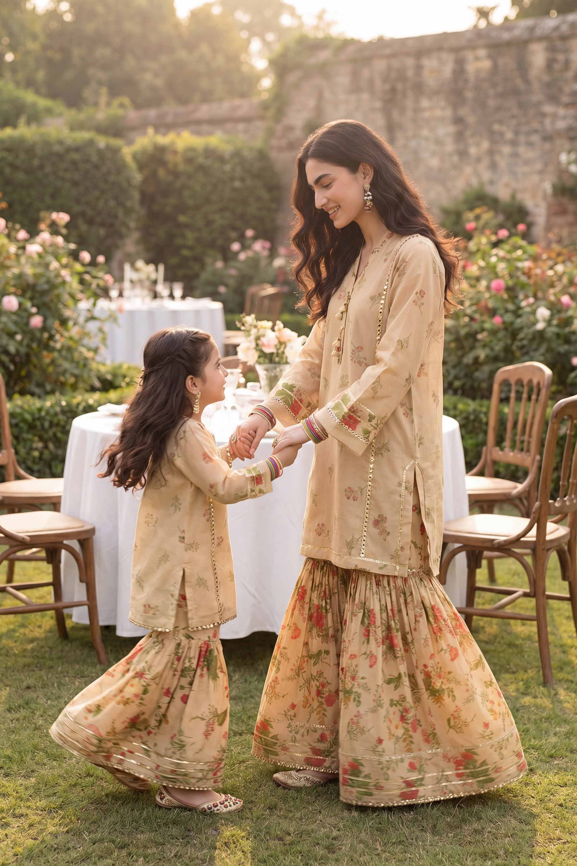 Nishat UK - Beige Printed Lawn 2-piece ready to wear Dress