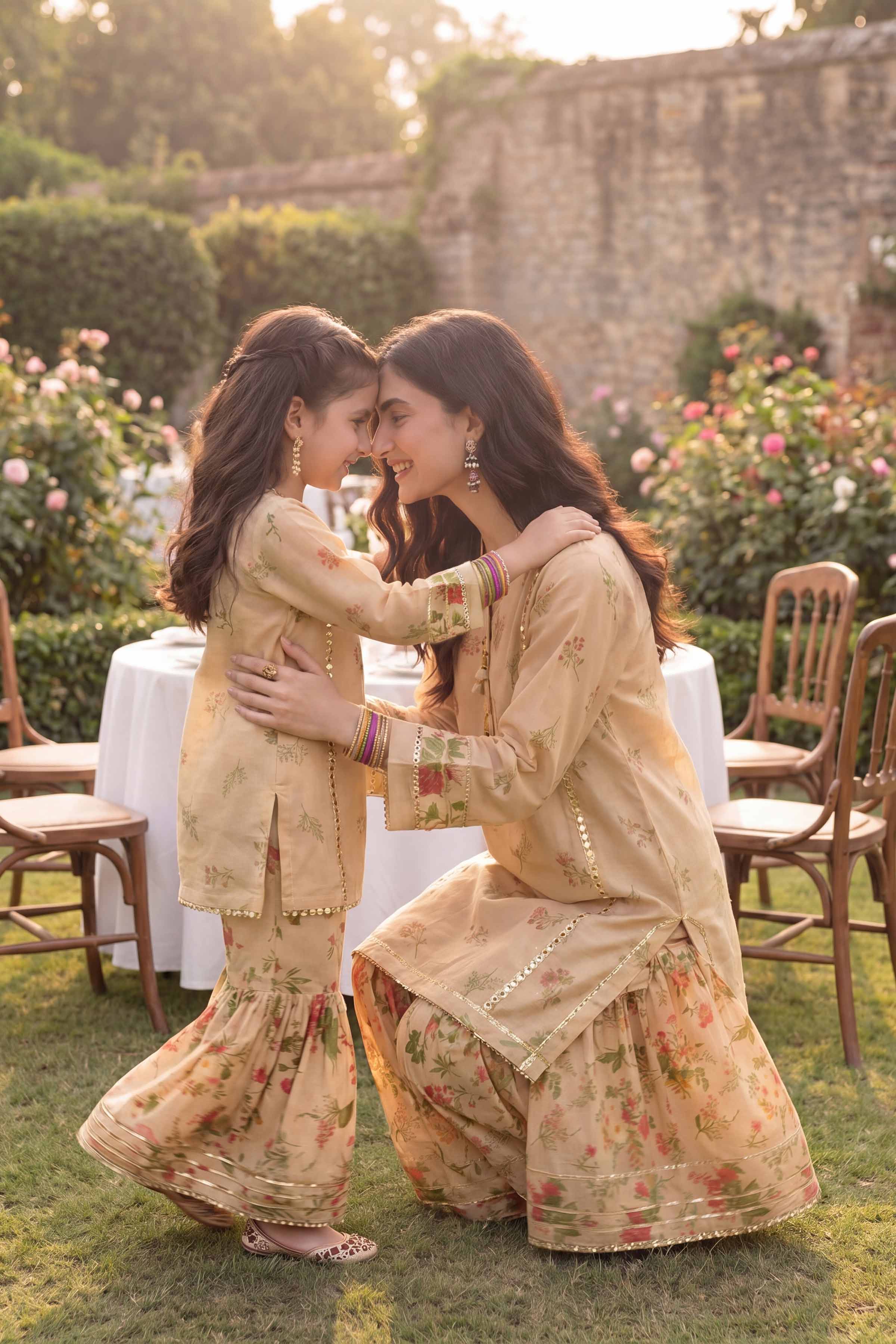 Nishat UK - Beige Printed Lawn 2-piece ready to wear Dress