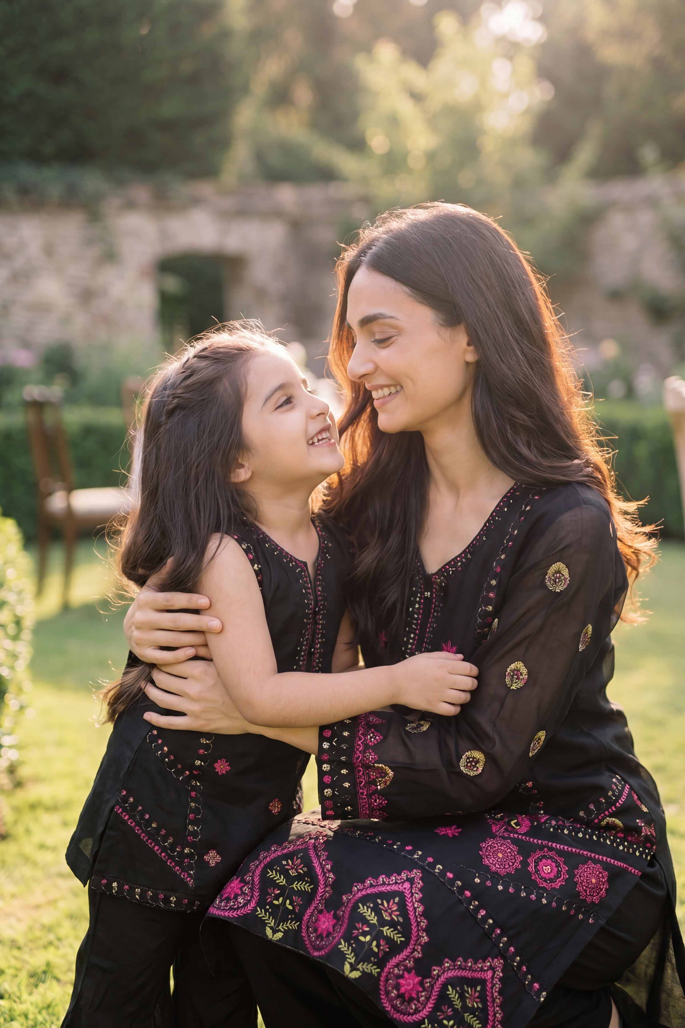 Nishat UK - Black Embroidered Cotton 2 Pieces Ready To Wear Dress