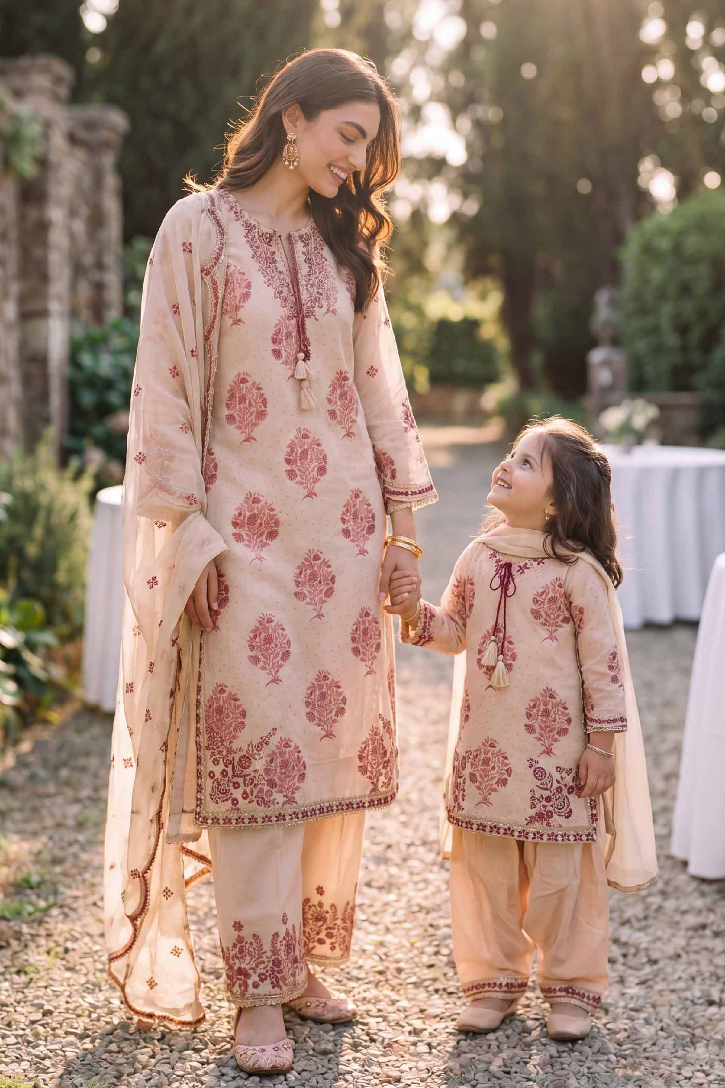 Nishat UK - Beige Embroidered Lawn 3 Pieces Ready To Wear Suit