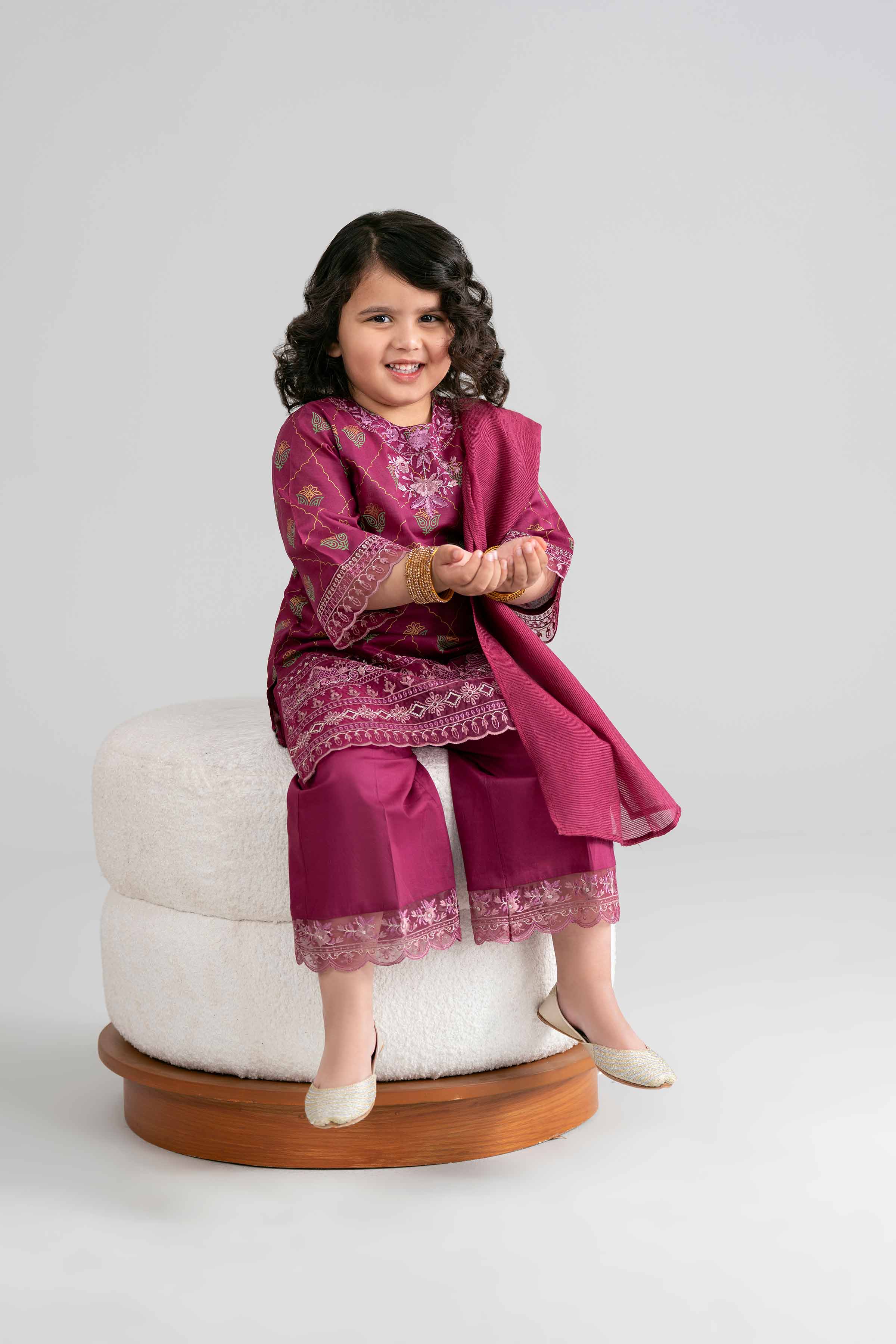 NishatUK - Blue Embroidered Lawn 3-piece ready to wear Suit