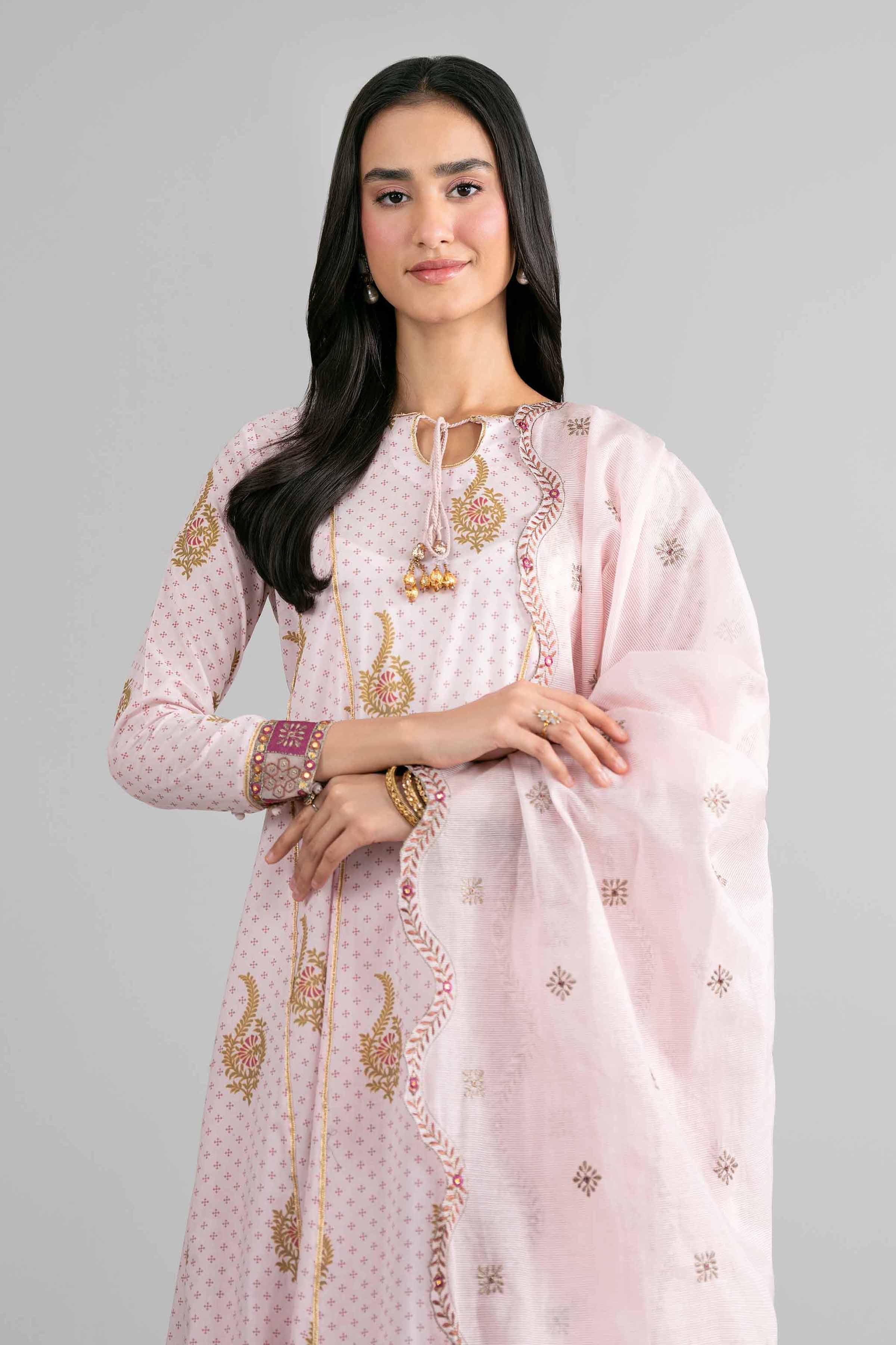 Nishat UK - Pink Embroidered Lawn 3-piece ready to wear Suit