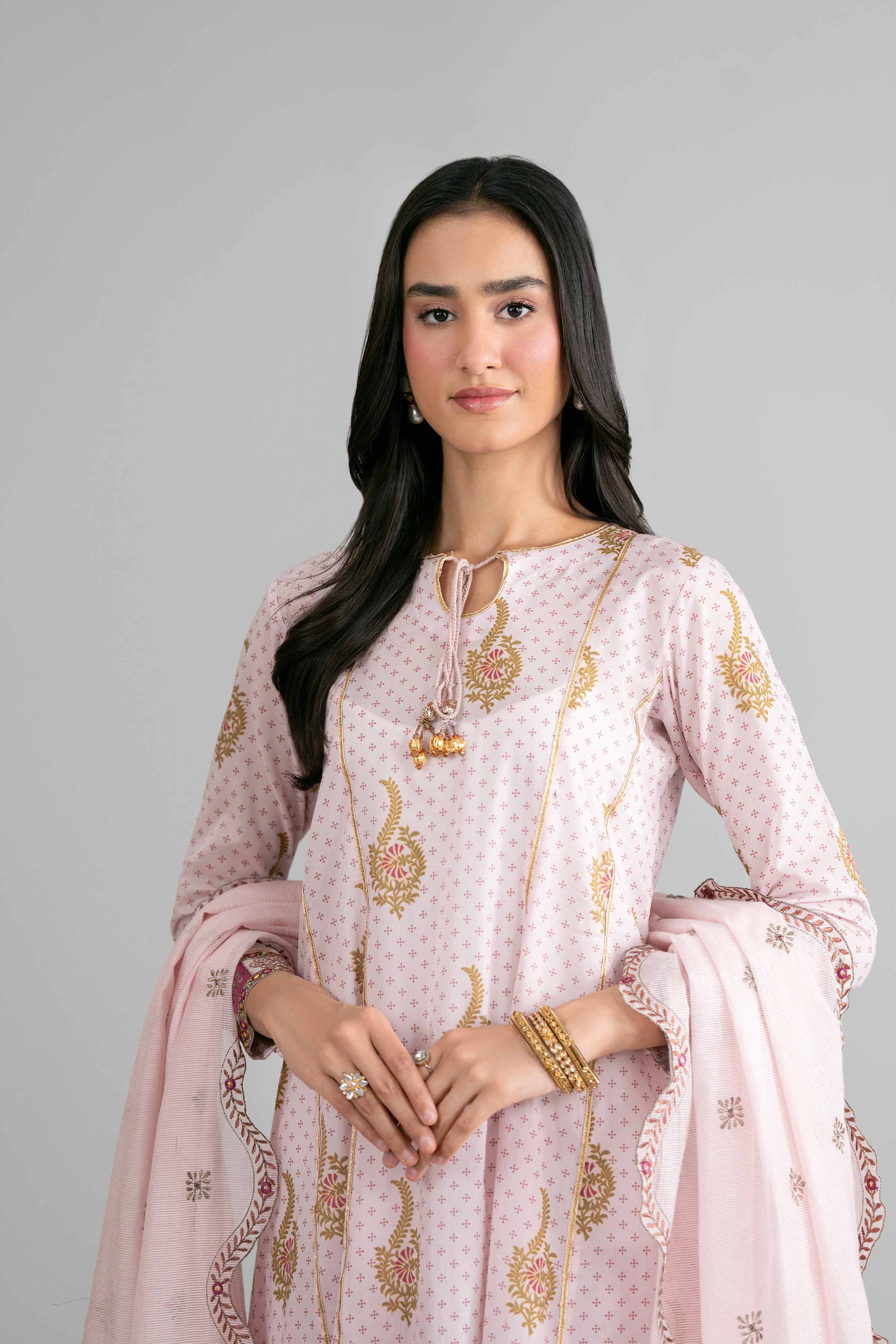 Nishat UK - Pink Embroidered Lawn 3-piece ready to wear Suit