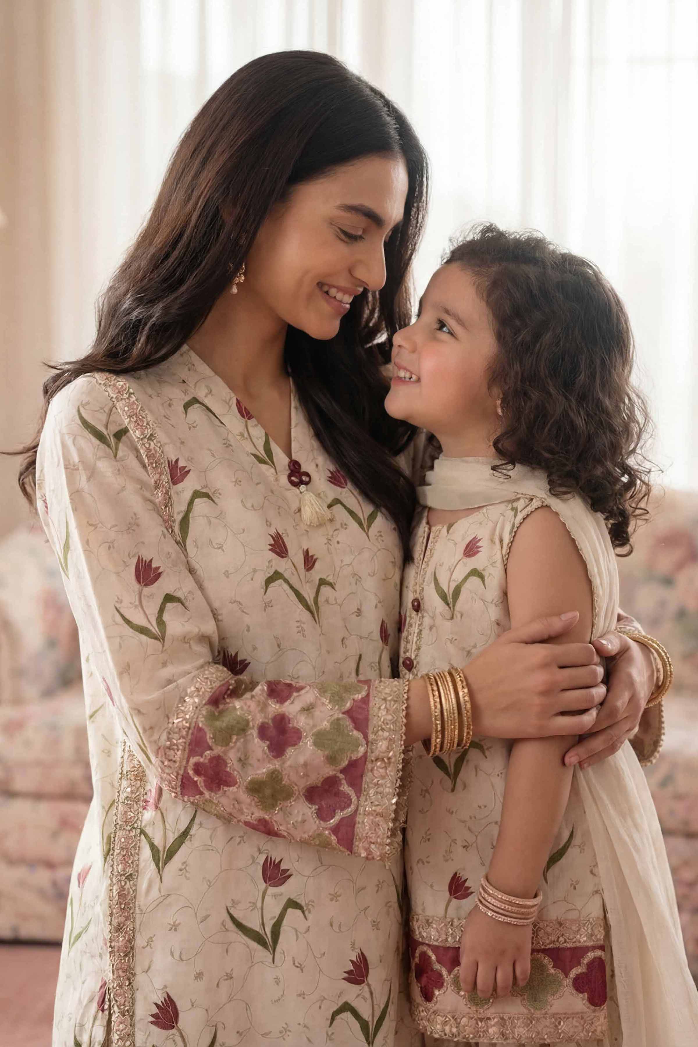 Nishat UK - Off White Embroidered Lawn 3 Piece ready to wear Suit