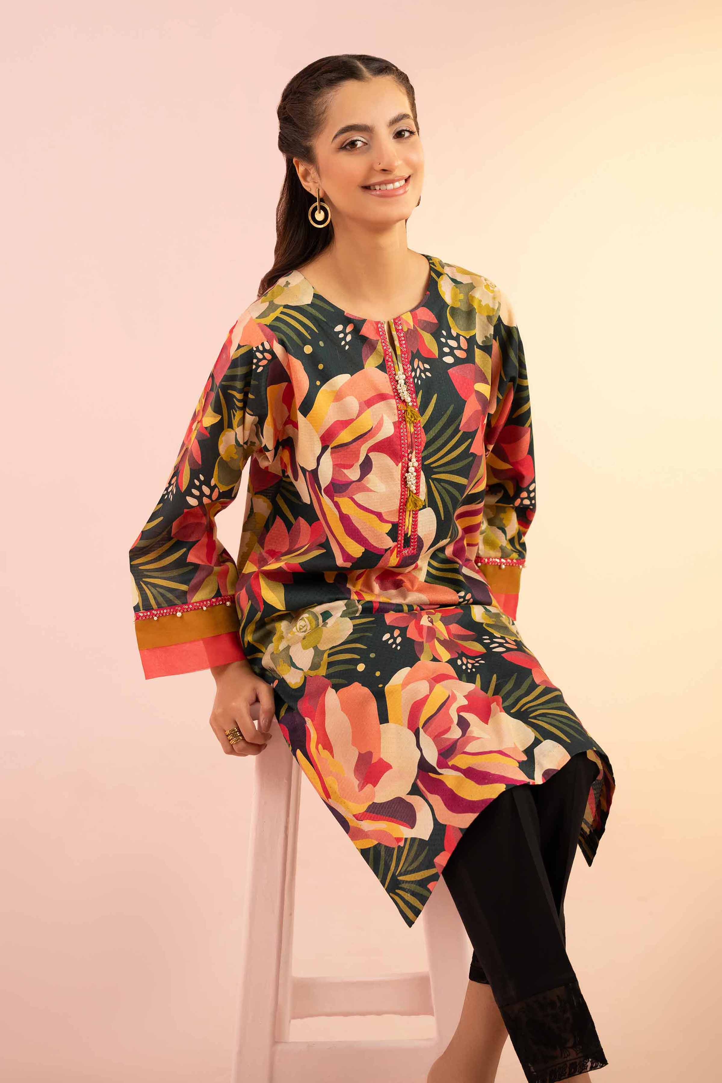 NishatUK - Pink Printed Lawn 1-piece ready to wear Shirt