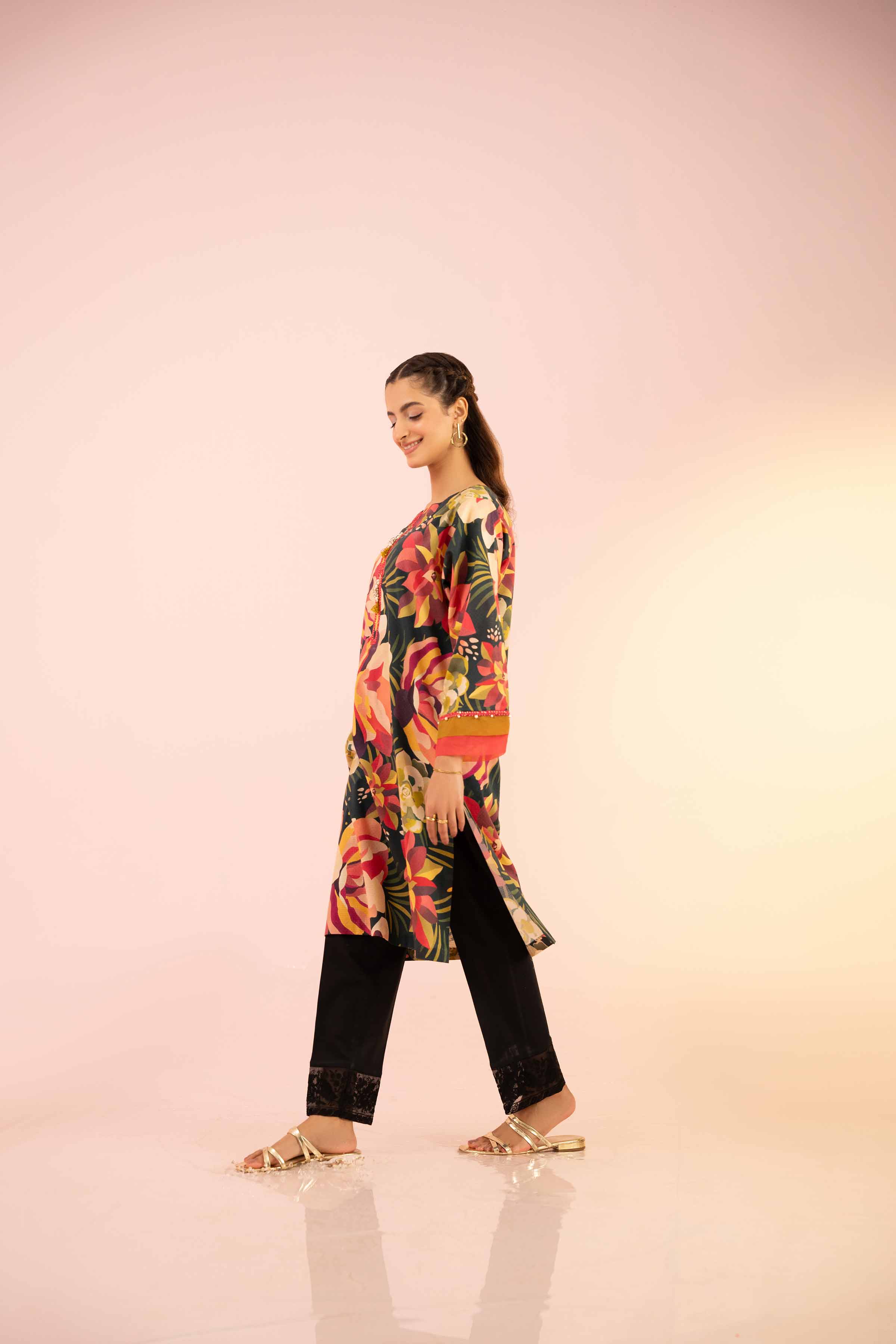 NishatUK - Pink Printed Lawn 1-piece ready to wear Shirt