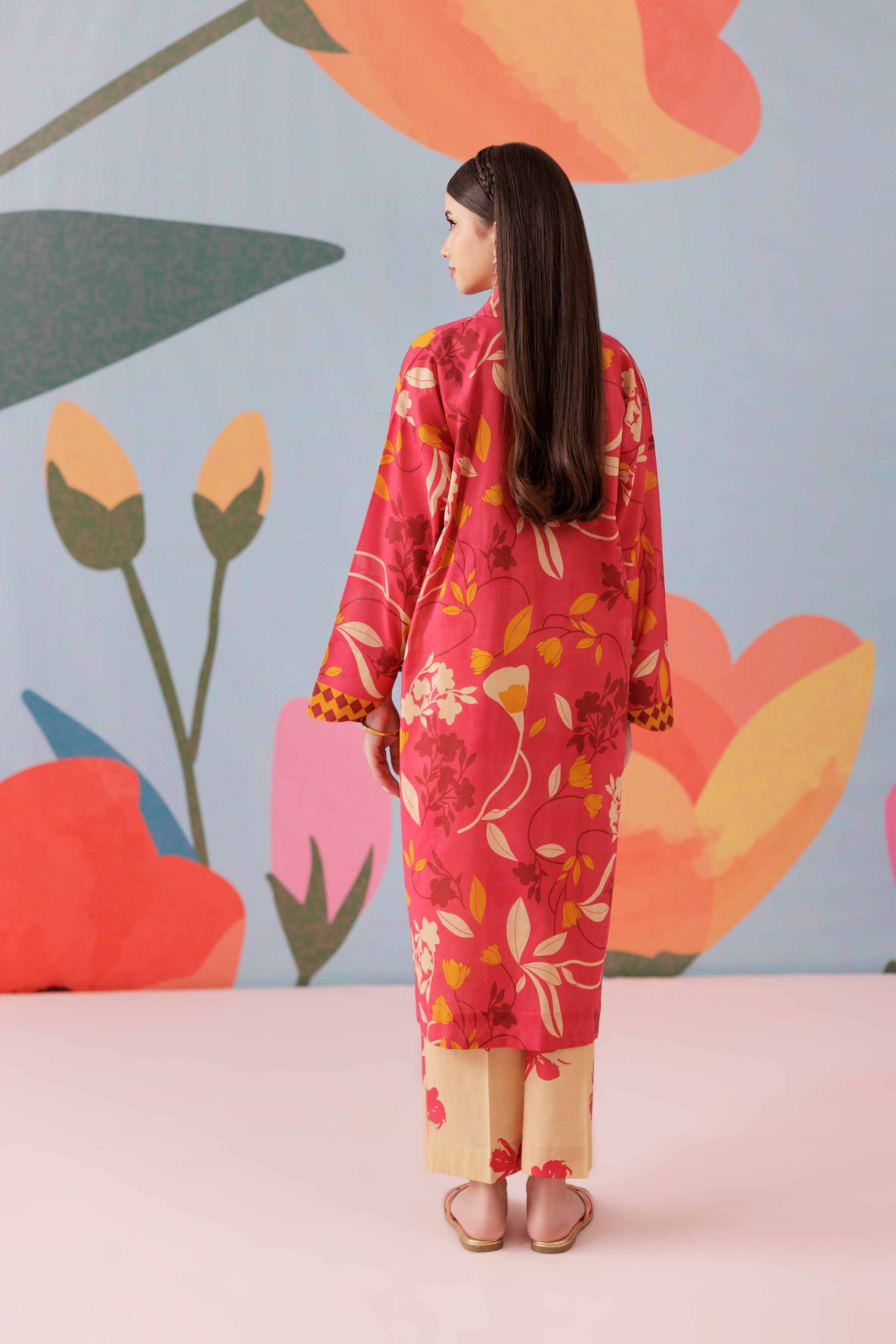 NishatUK - Pink Printed  Lawn 2-piece ready to wear Dress