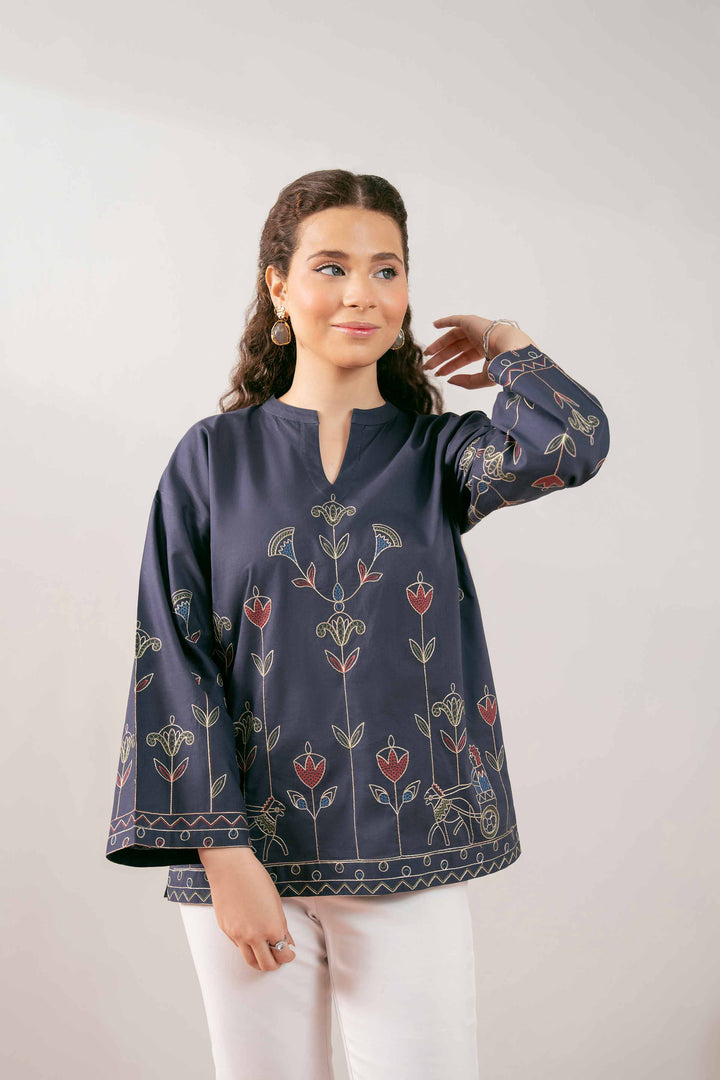 1 Piece - Embroidered Tunic - PS25-183 - for Women - Pret Collection | Nishat | Shop Online