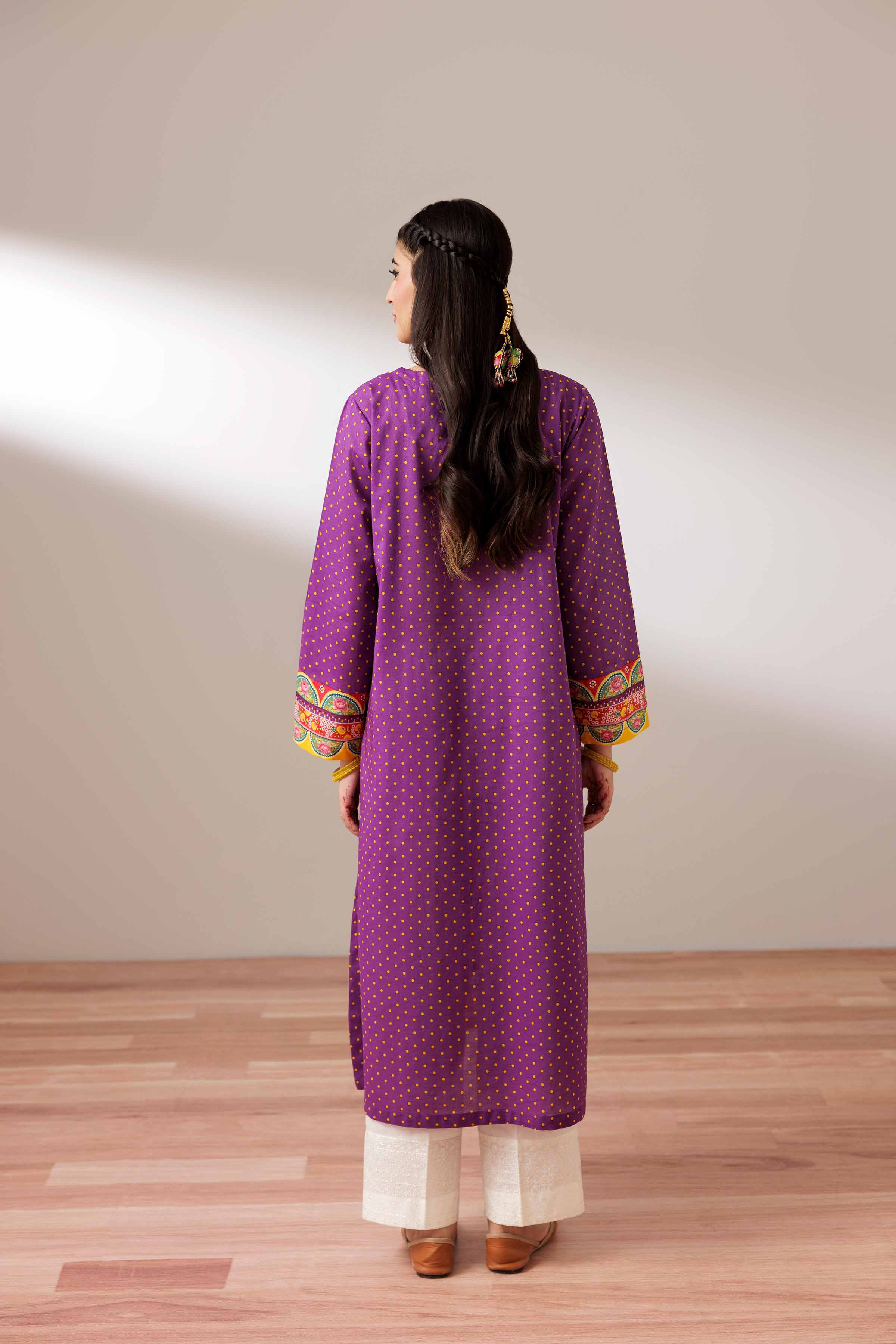 NishatUK - Purple Embroidered Lawn 1-piece ready to wear Shirt