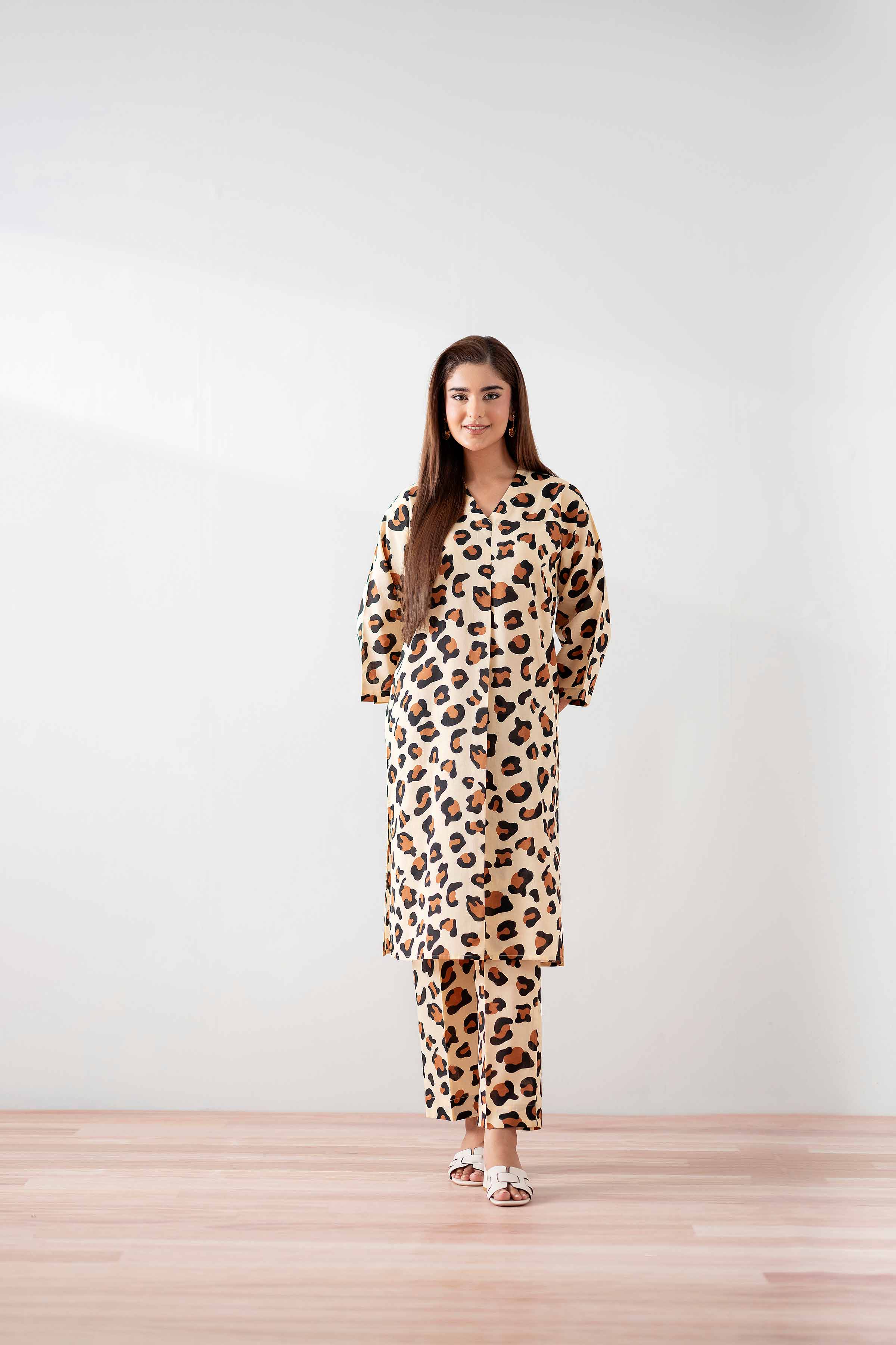 NishatUK - Skin Printed  Cambric 2-piece ready to wear Dress