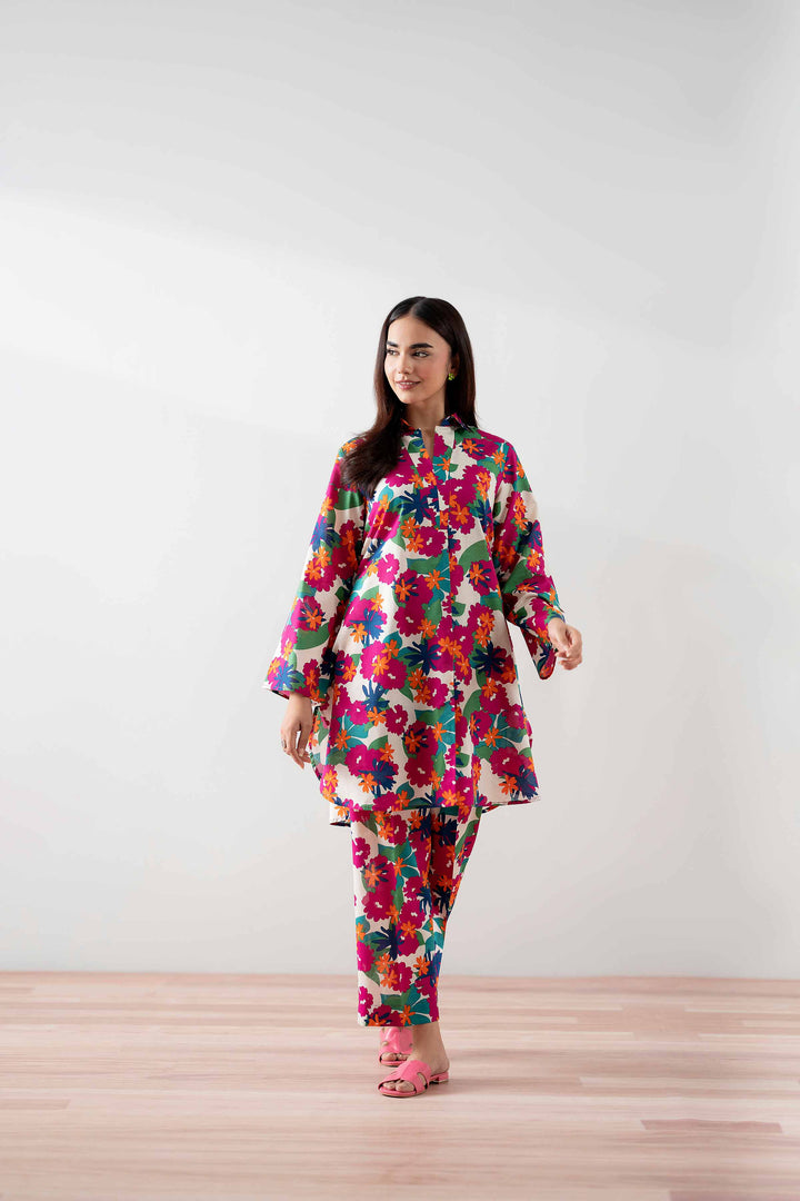 NishatUK - Multi Printed  Cambric 2-piece ready to wear Dress