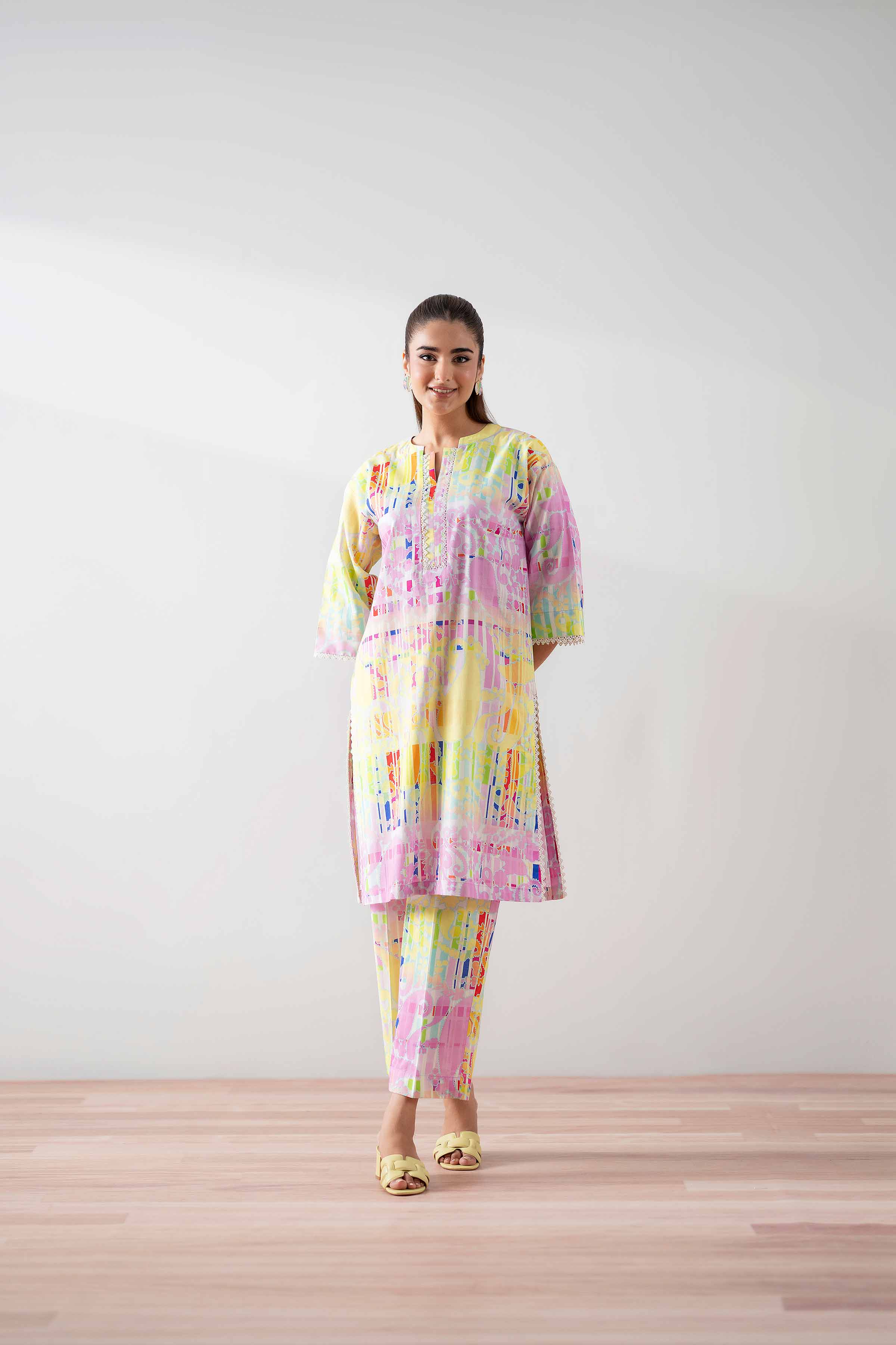NishatUK - Multi Printed Cambric 2-piece ready to wear Dress