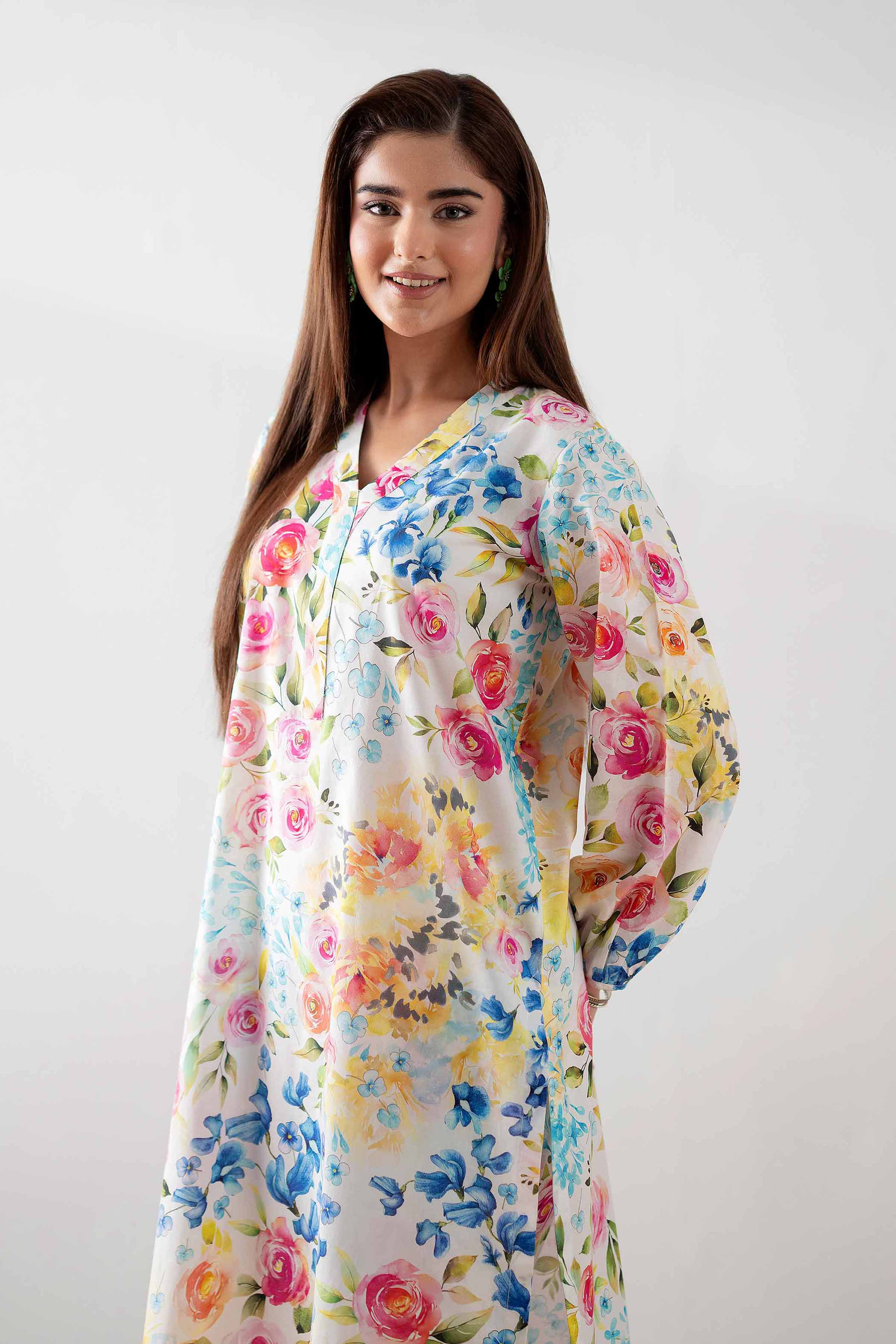 NishatUK - Multi Printed  Cambric 2-piece ready to wear Dress